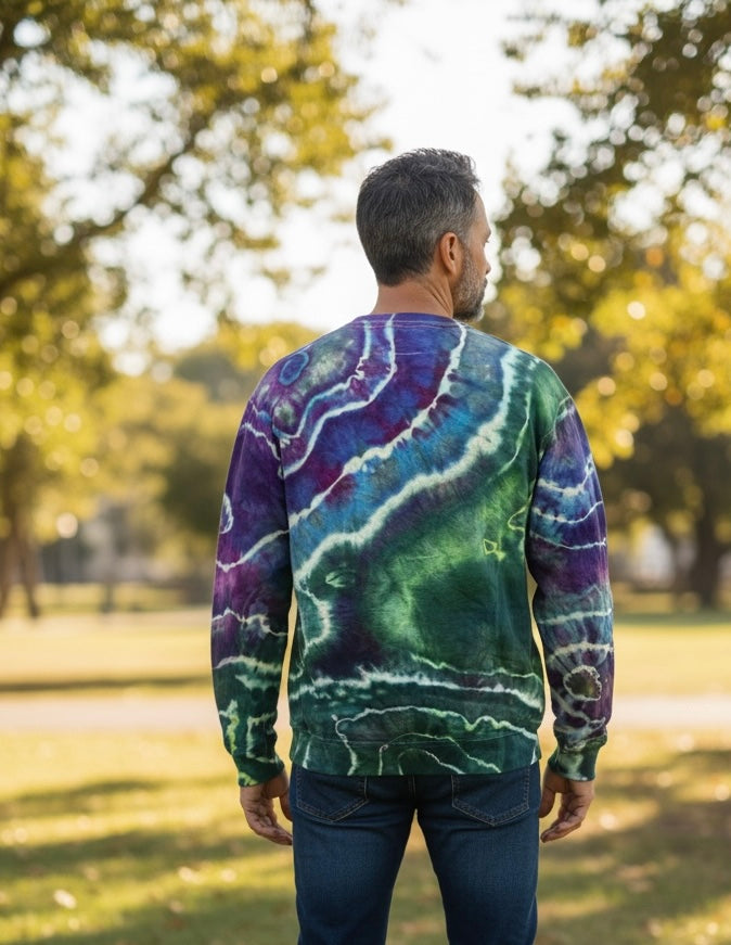 Large Forest Northern Lights Long Sleeve Tee
