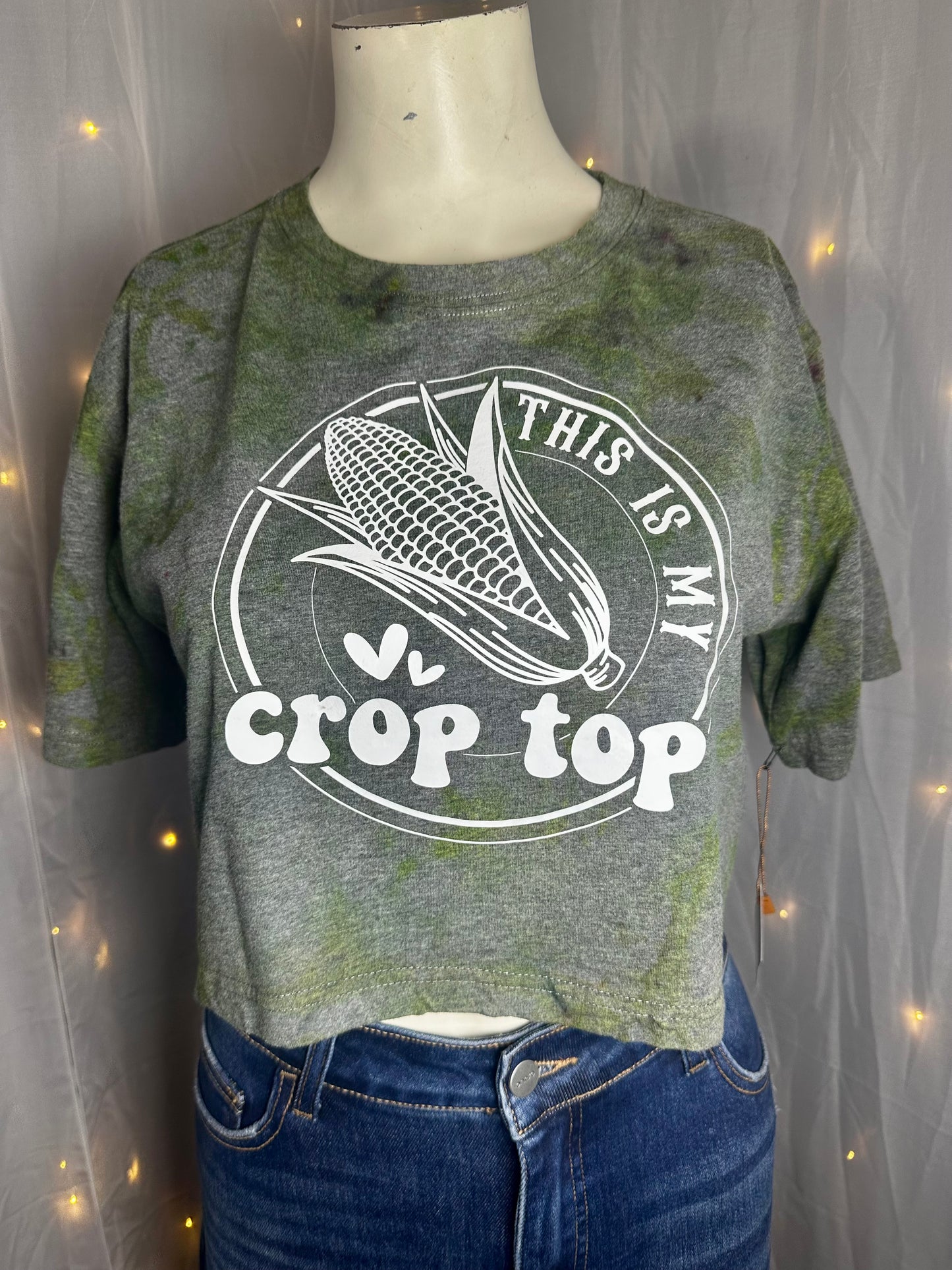 Small & XL Corny & Cute Crop Top