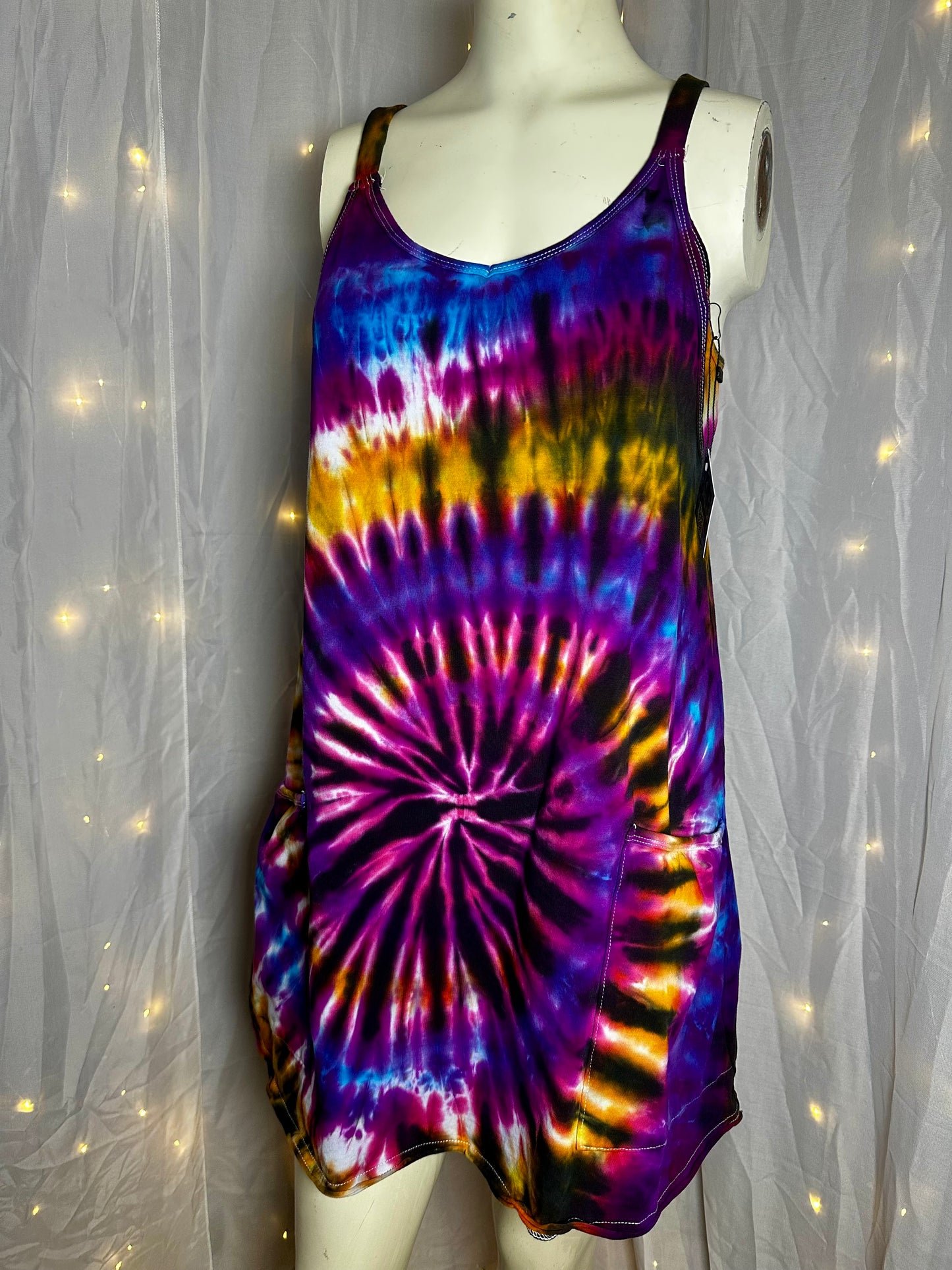 Medium Sunset Swirl Athletic Romper Dress