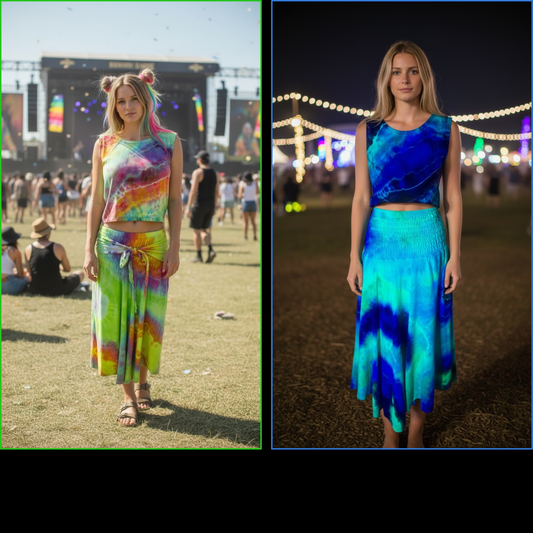 OS High Voltage Rainbow Convertible Set *UV REACTIVE*