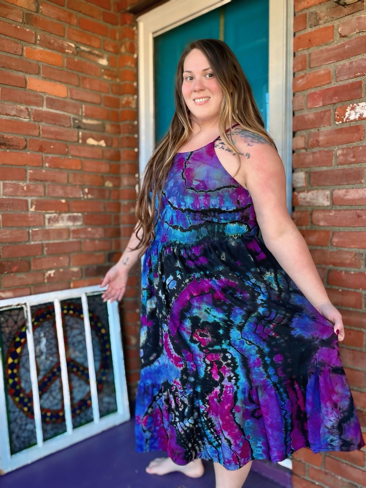 XXL Midnight Aurora Midi Dress