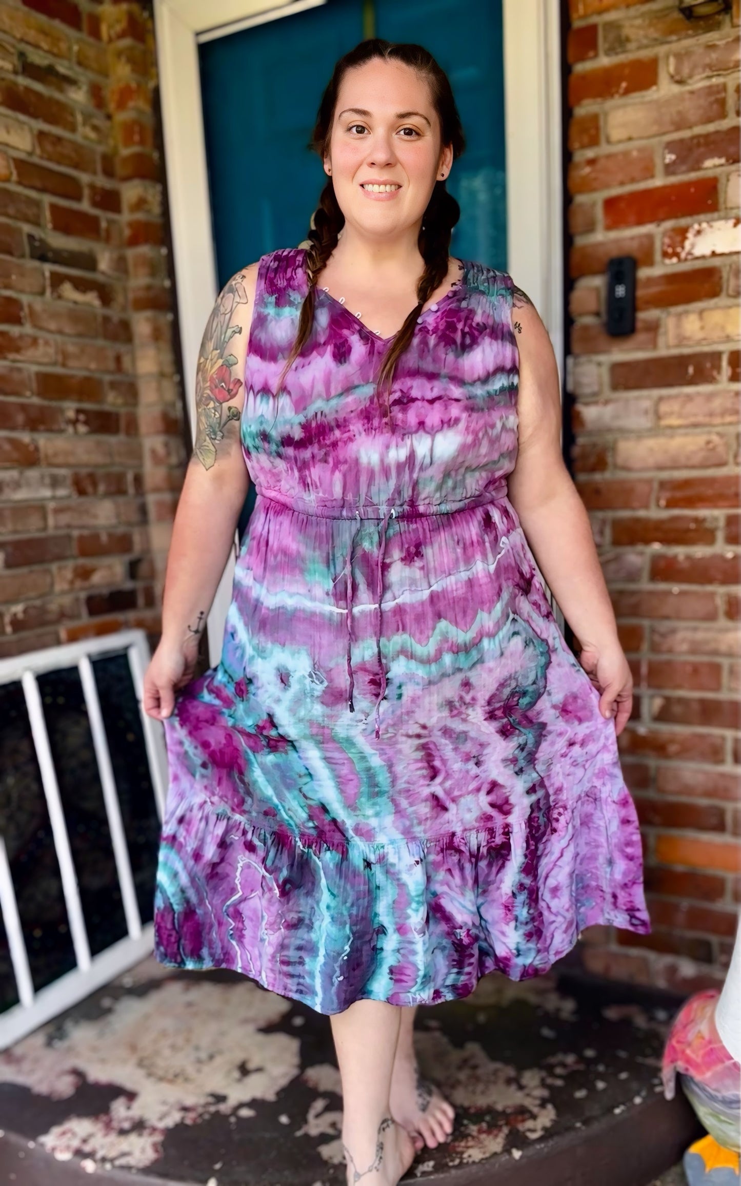 Large Electric Wildflower Dress
