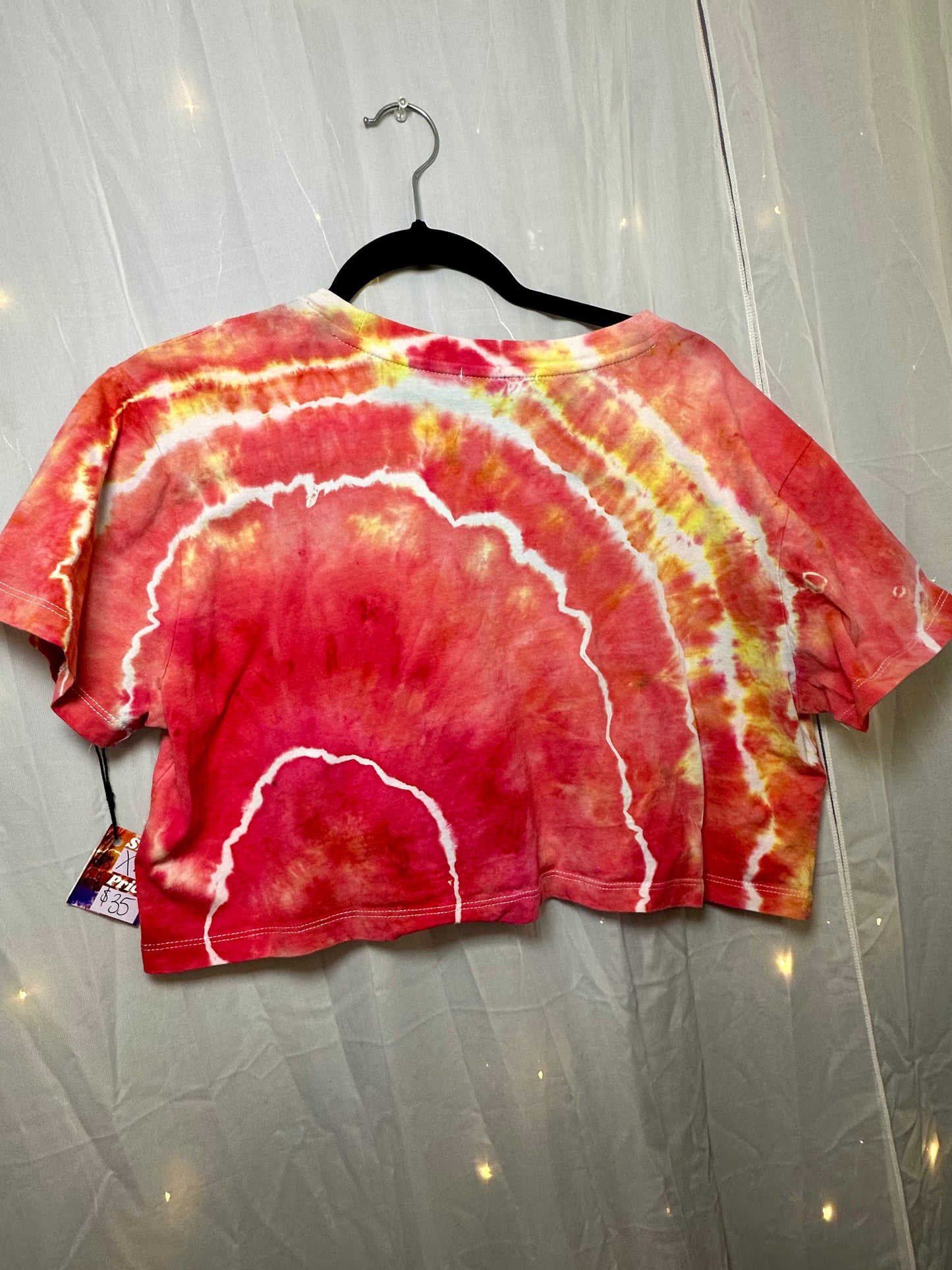 XL Flamingo Flash Crop Top