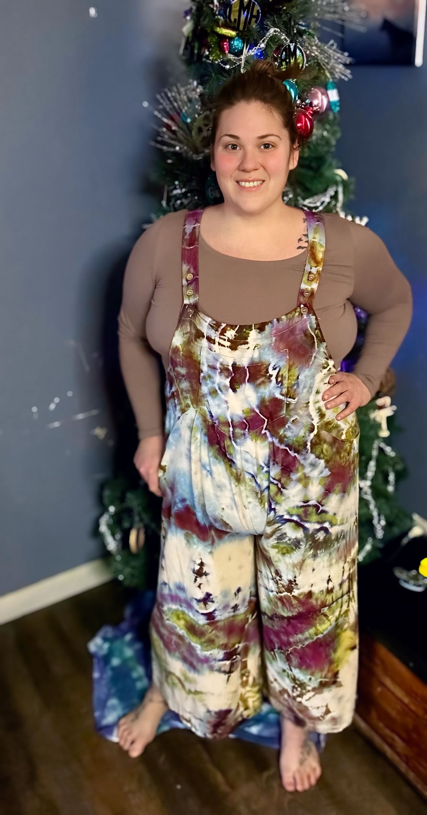 Warrior Princess Geode Tie-Dyed Bibs – XXL (US 16/18)