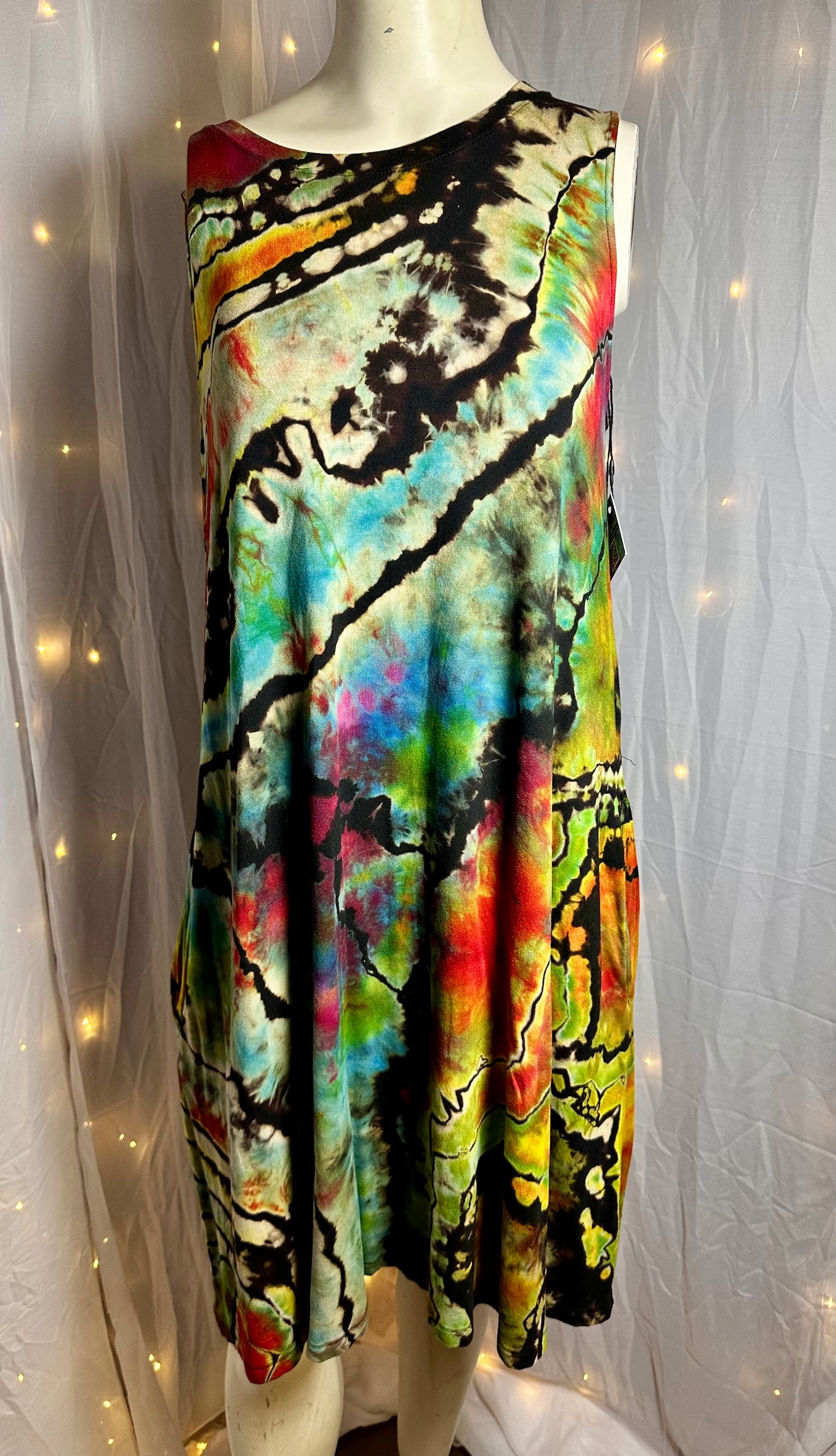 Large Molten Rainbow Swing Dress