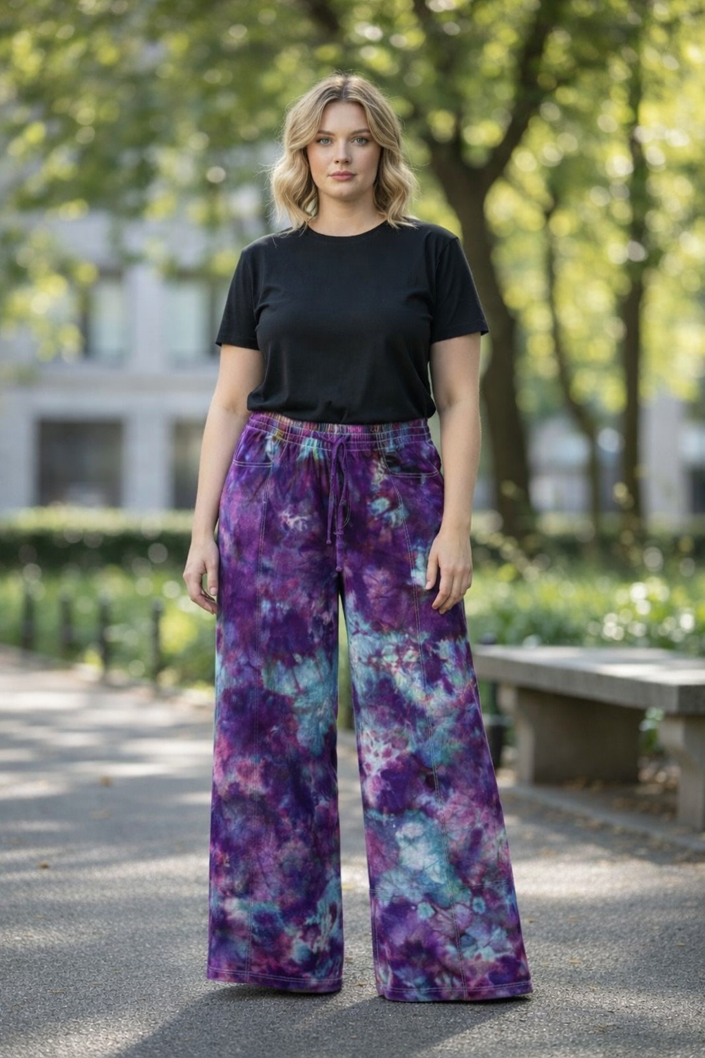 XL Blue Moon Breeze Flowy Denim Pants