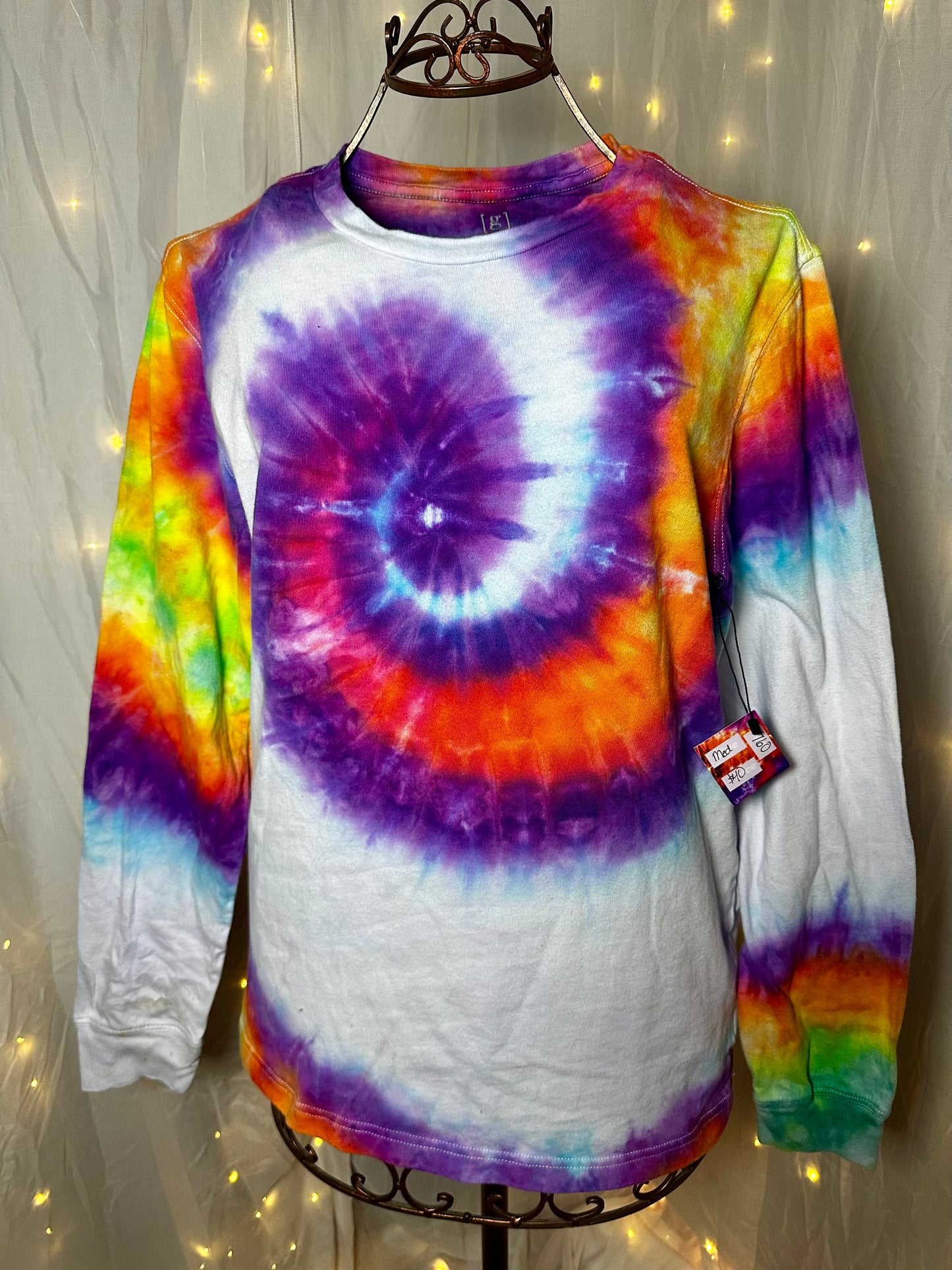 Small Sunset Orbit Swirl Long Sleeve Tee