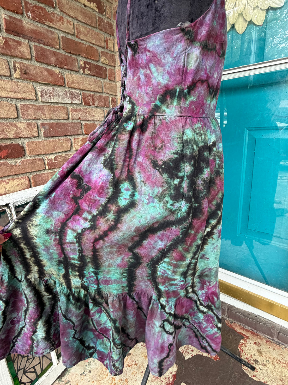 Cosmic Wildflower Corset Midi Dress