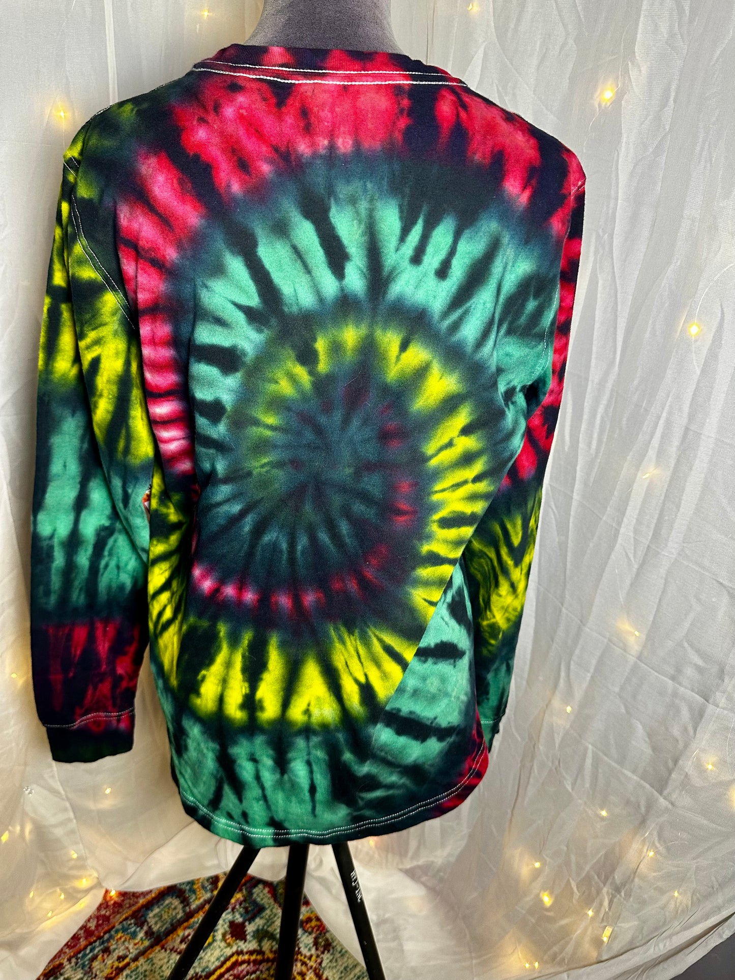Medium Rasta Rhythm Spiral Long Sleeve T-Shirt