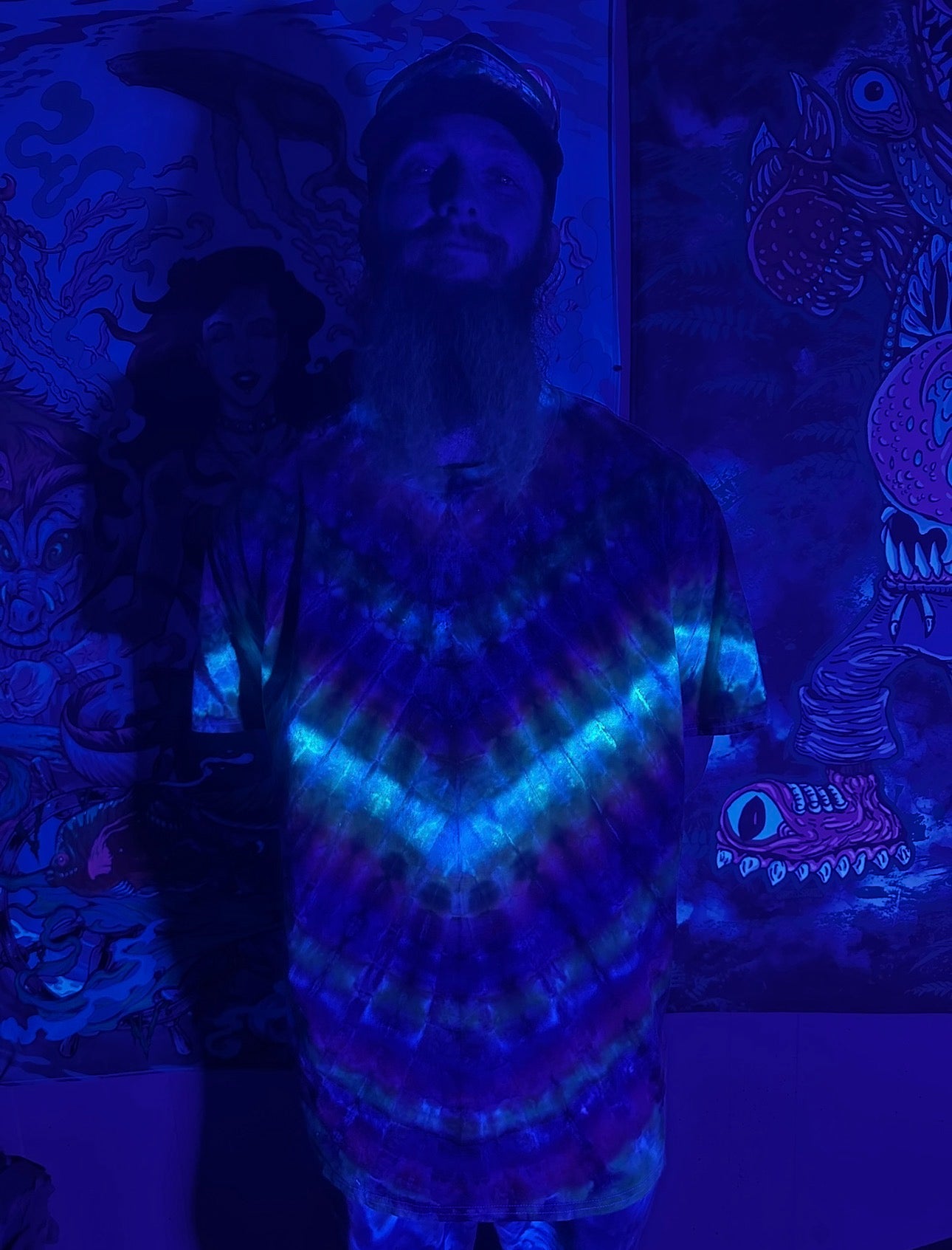 2XL Neon Halloween Vortex Tee *UV Reactive*