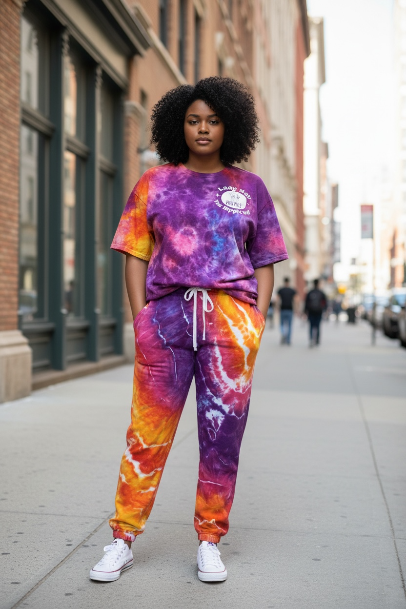 XL Heatwave Geode Hippie Jogger Sweatpants