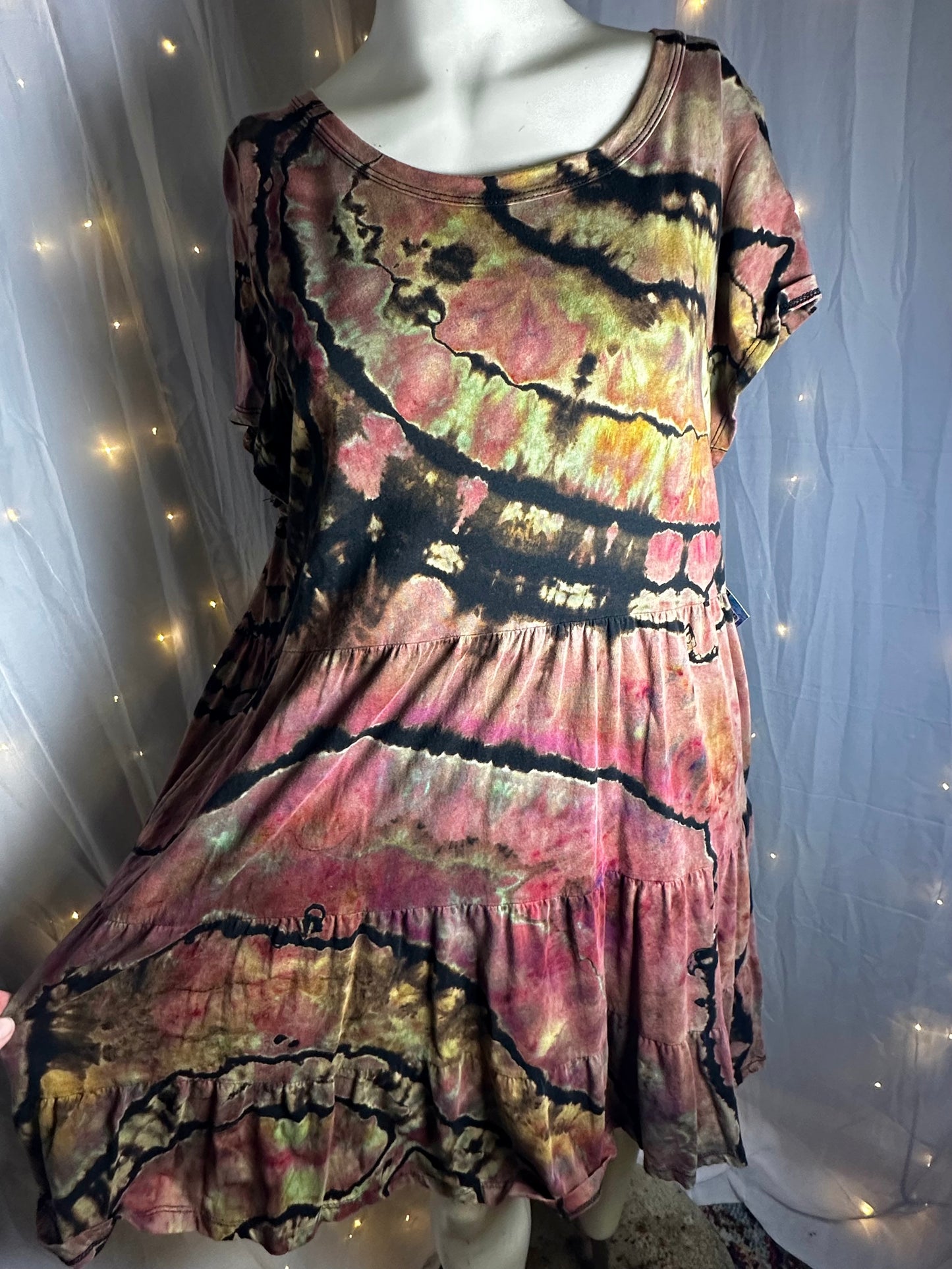 XL Desert Rose Geode T-Shirt Dress
