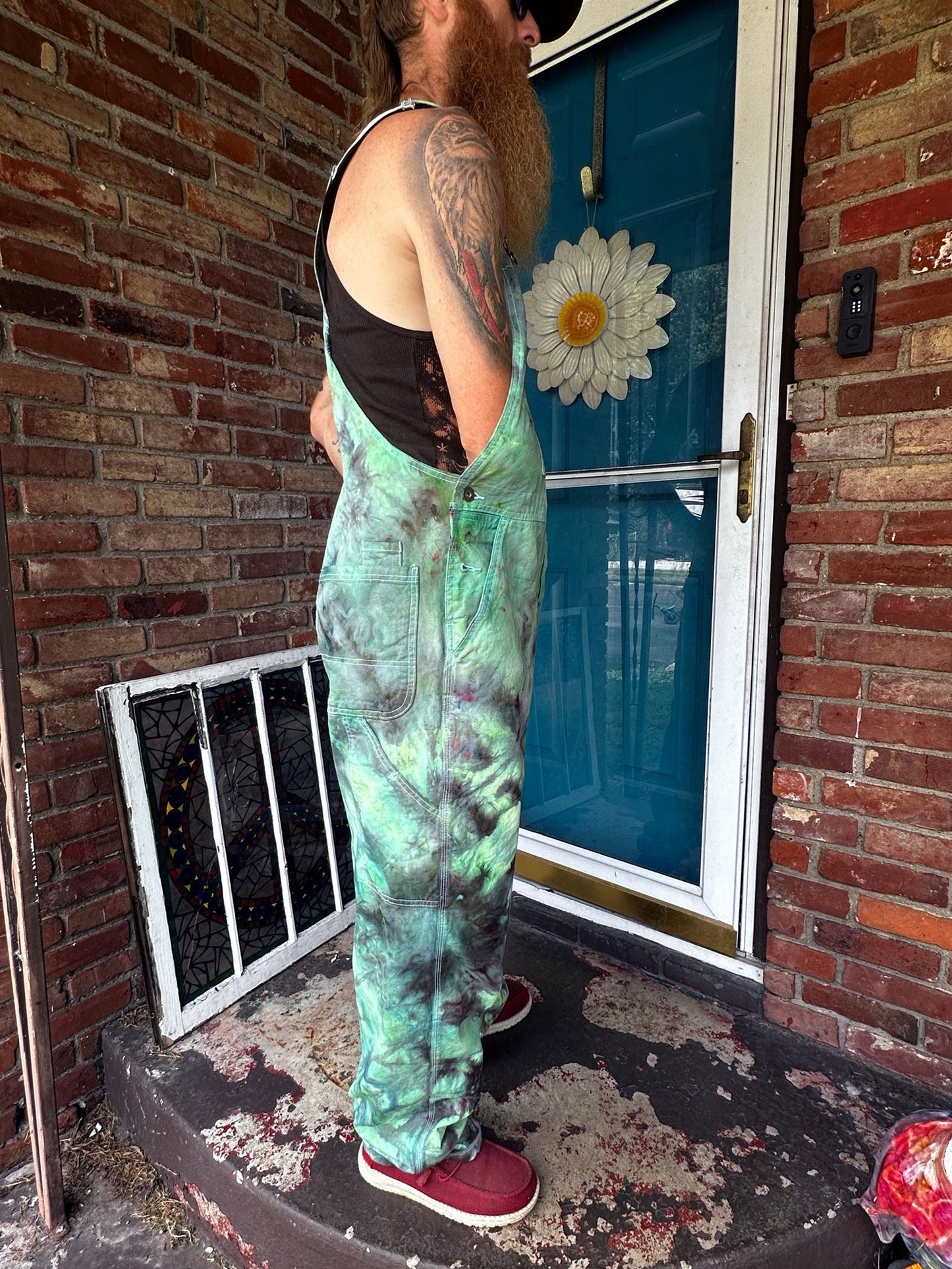 36x34 Alien Lagoon Dickies Overalls *UV Reactive*
