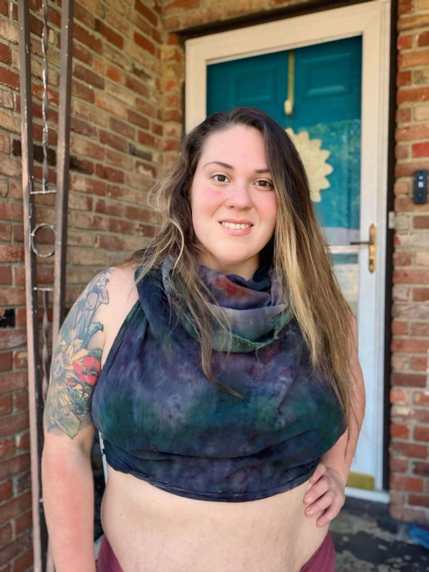 One Size Mystic Moss Hooded Crop