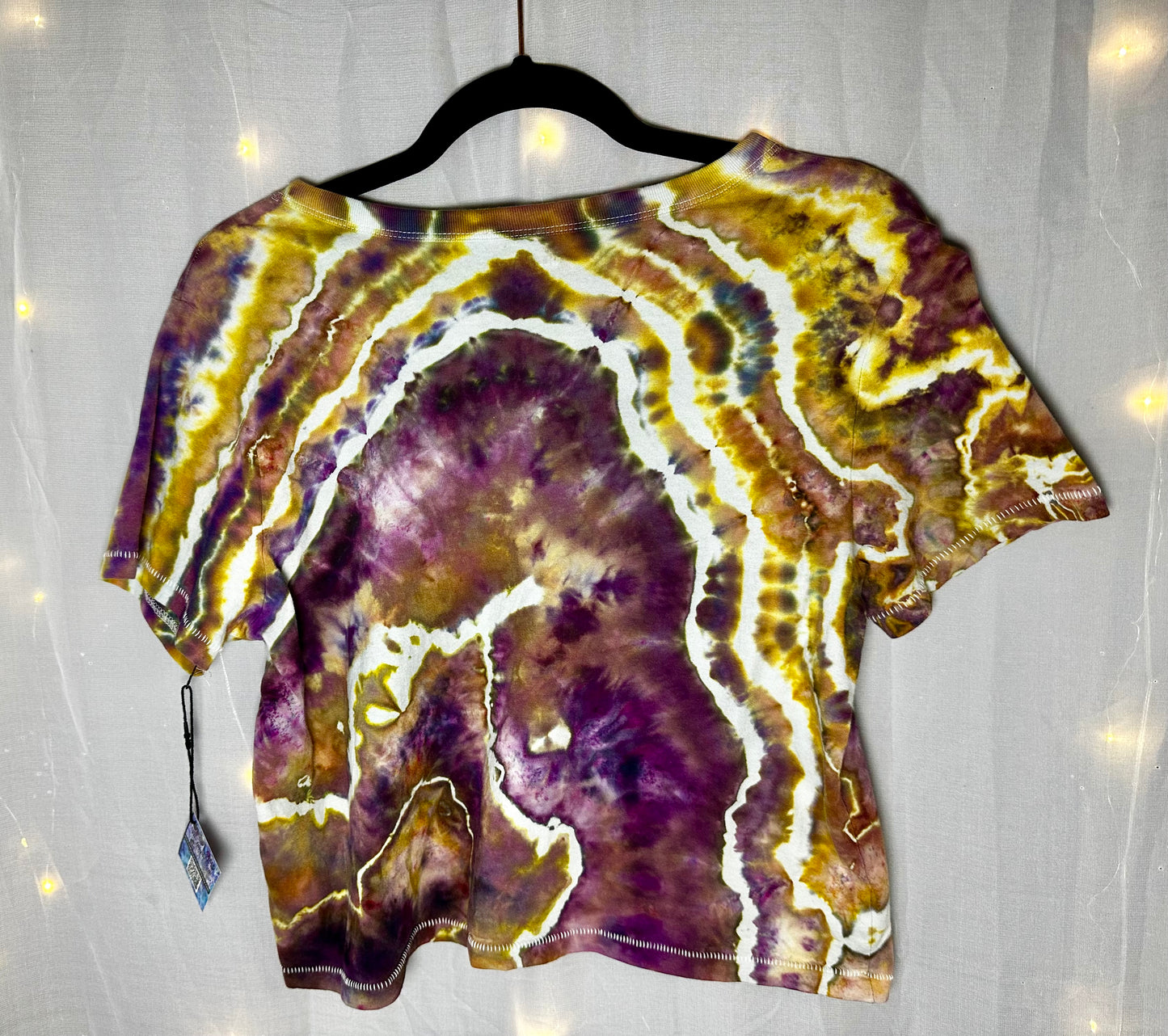 Medium Rustic Amethyst & Gold Crop Top