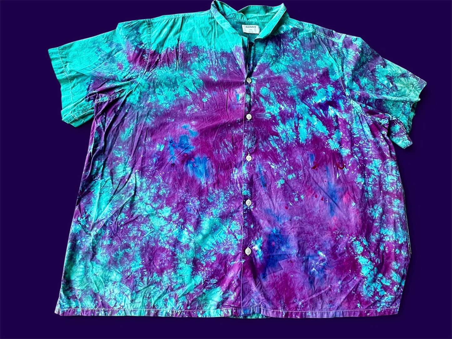 4XL Electric Lagoon Solstice Camp Shirt