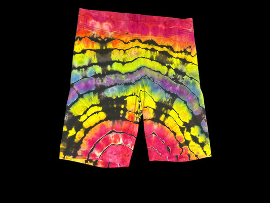 Medium Raimbow Geode Burst Biker Shorts