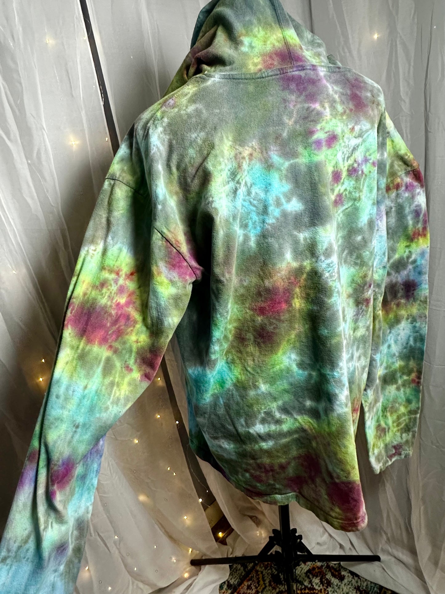 XL Toxic Tide Oil Spill Hooded Long Sleeve Tee