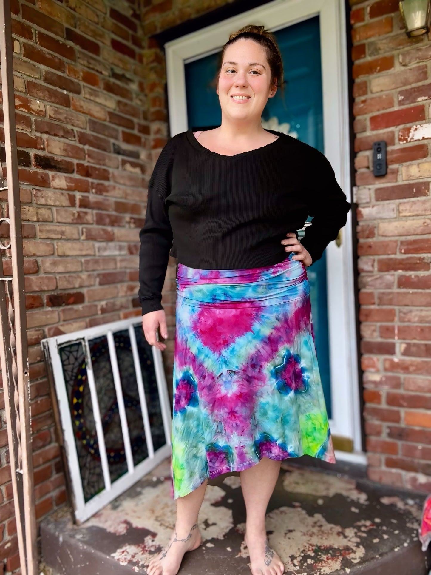 2X Electric Reef Mandala Asymmetrical Skirt