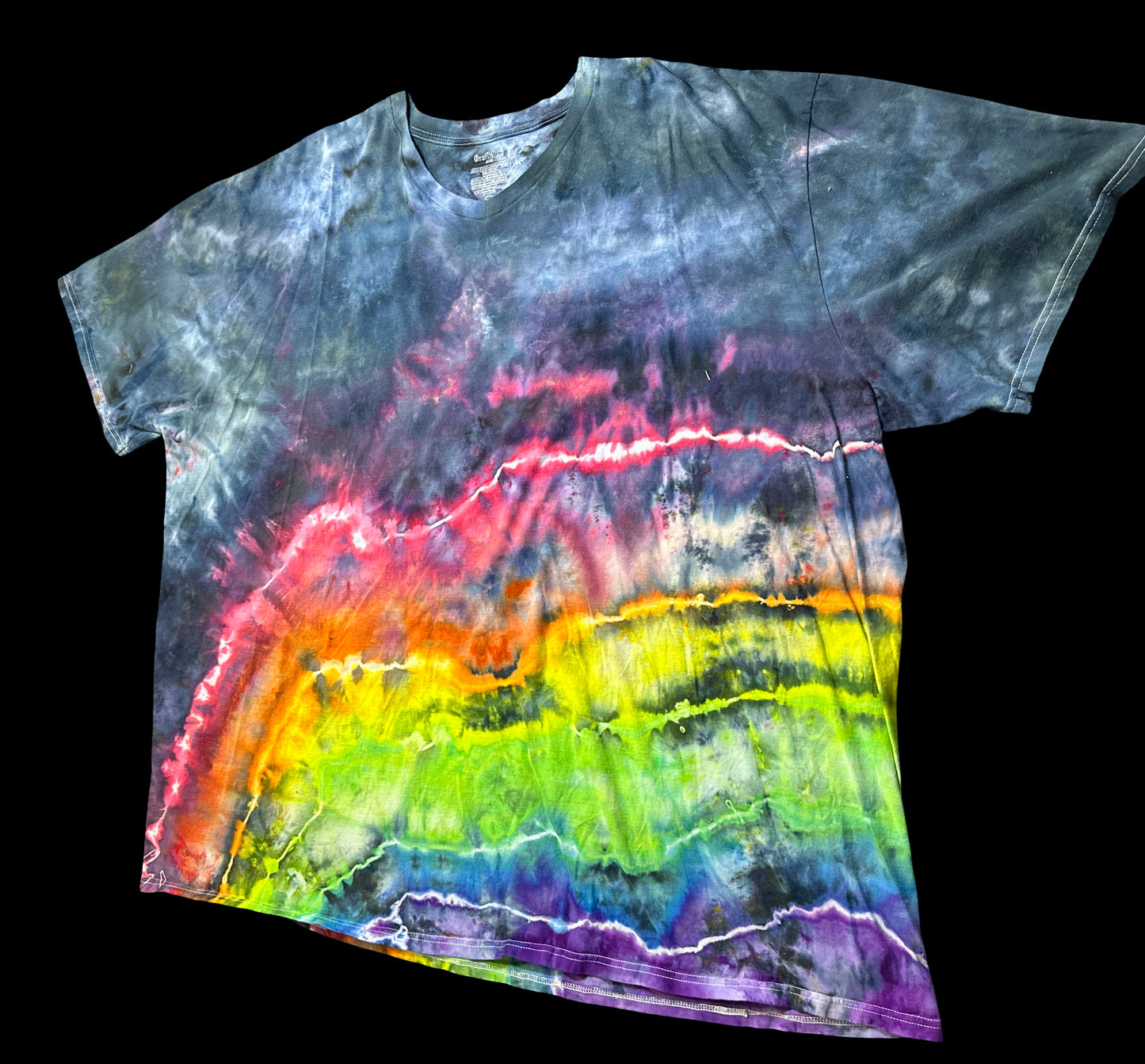 5XL Electric Rainbow Geode Tee