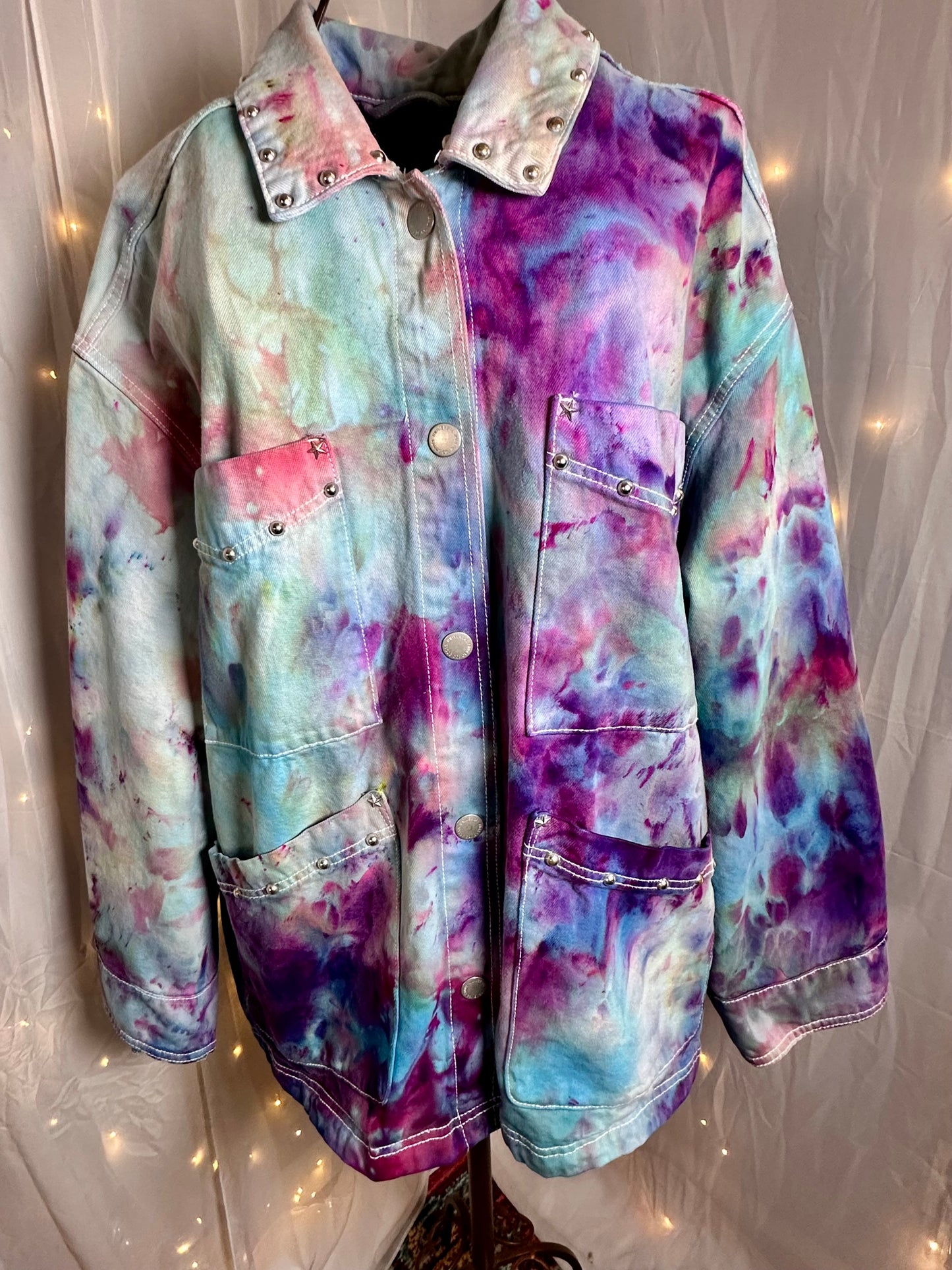 XXL Aurora Dream Studded Denim Jacket