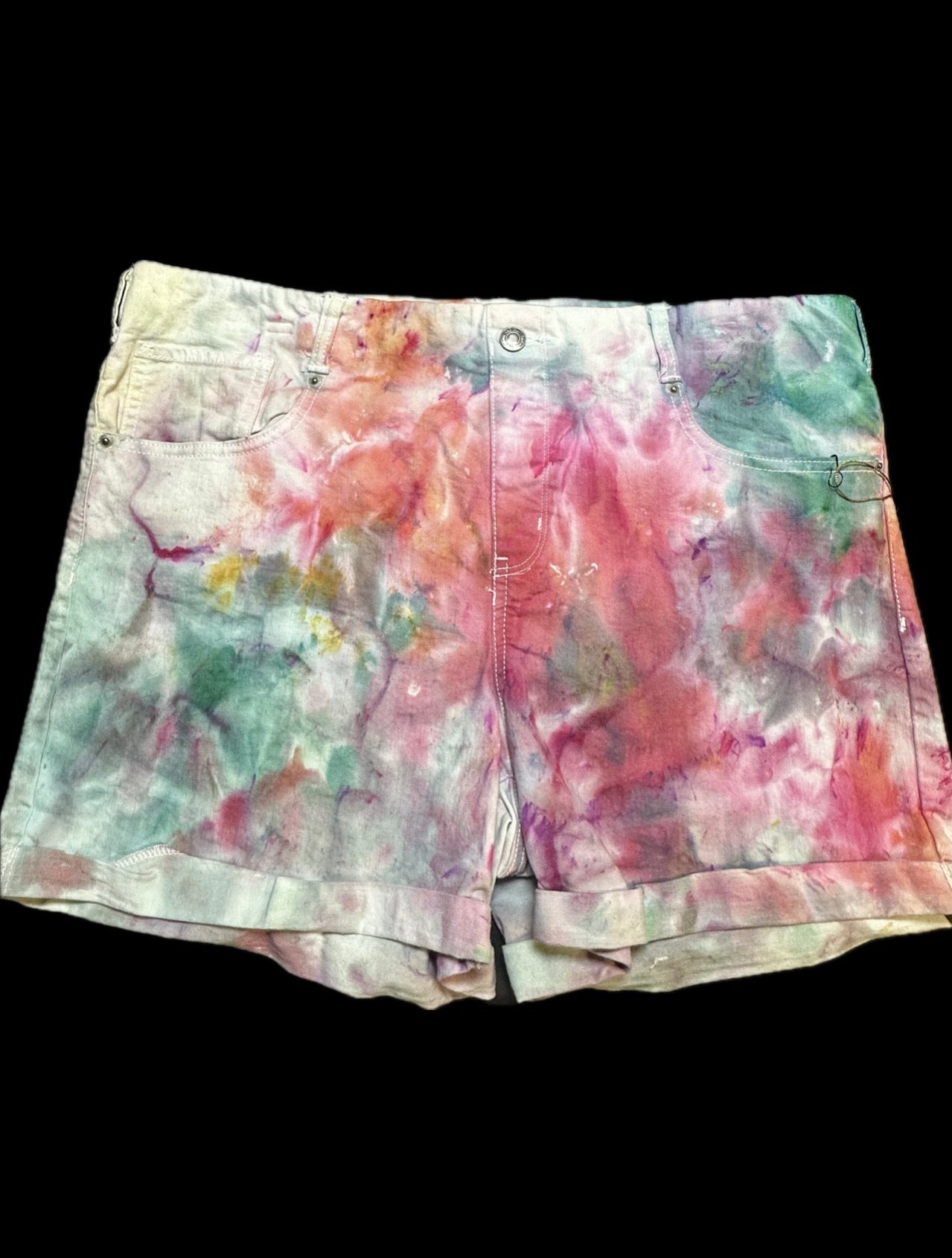 XL Sunset Sorbet Denim Shorts
