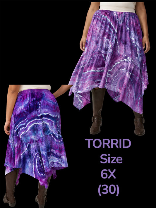 Torrid 6X (30) Amethyst Cascade Skirt
