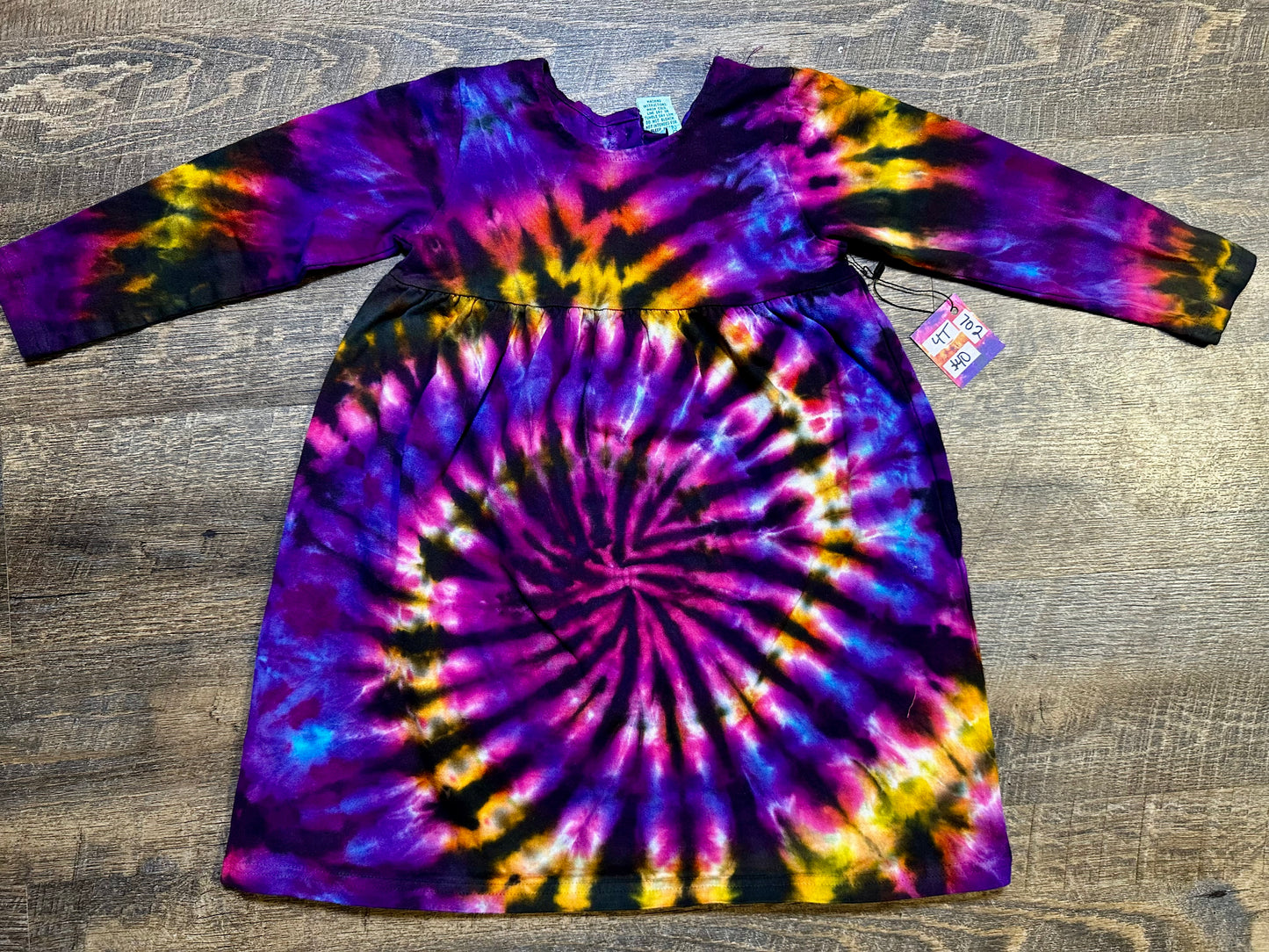 4T/5T Electric Sunset Spiral Dress