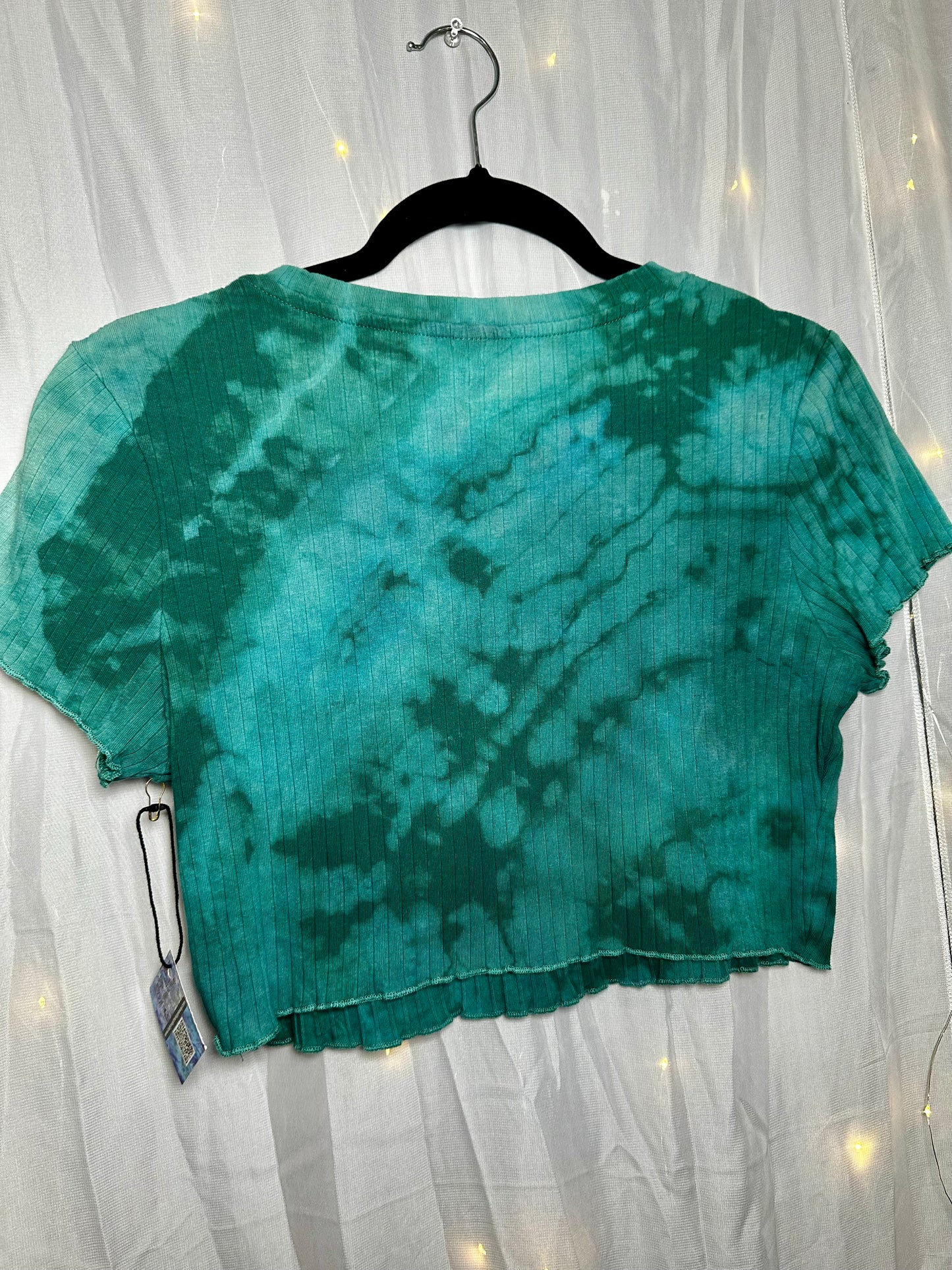 XL Stormy Sea Teal Crop Top *runs small*
