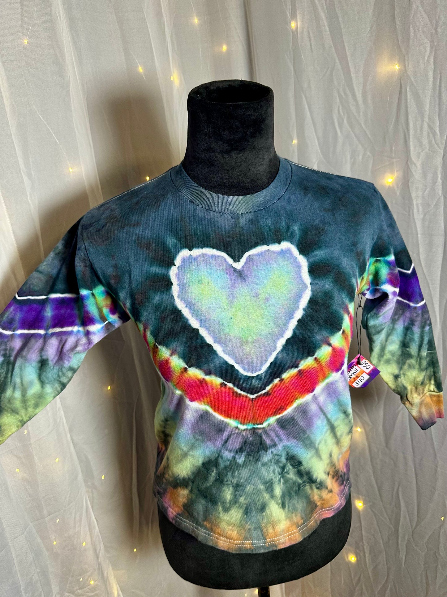 Youth Small Prism Pulse Heart Long Sleeve Tee