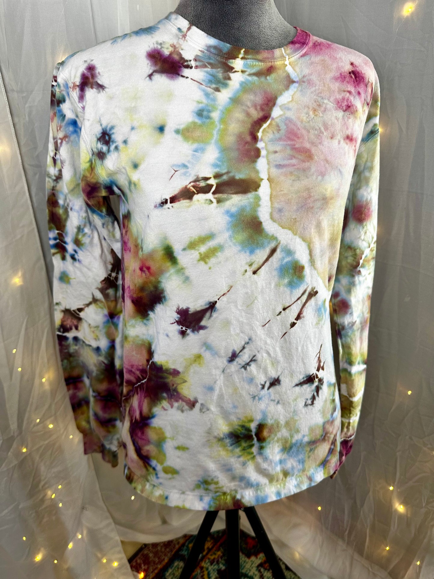 Small Plum Crazy Lace Agate Long Sleeve Tee