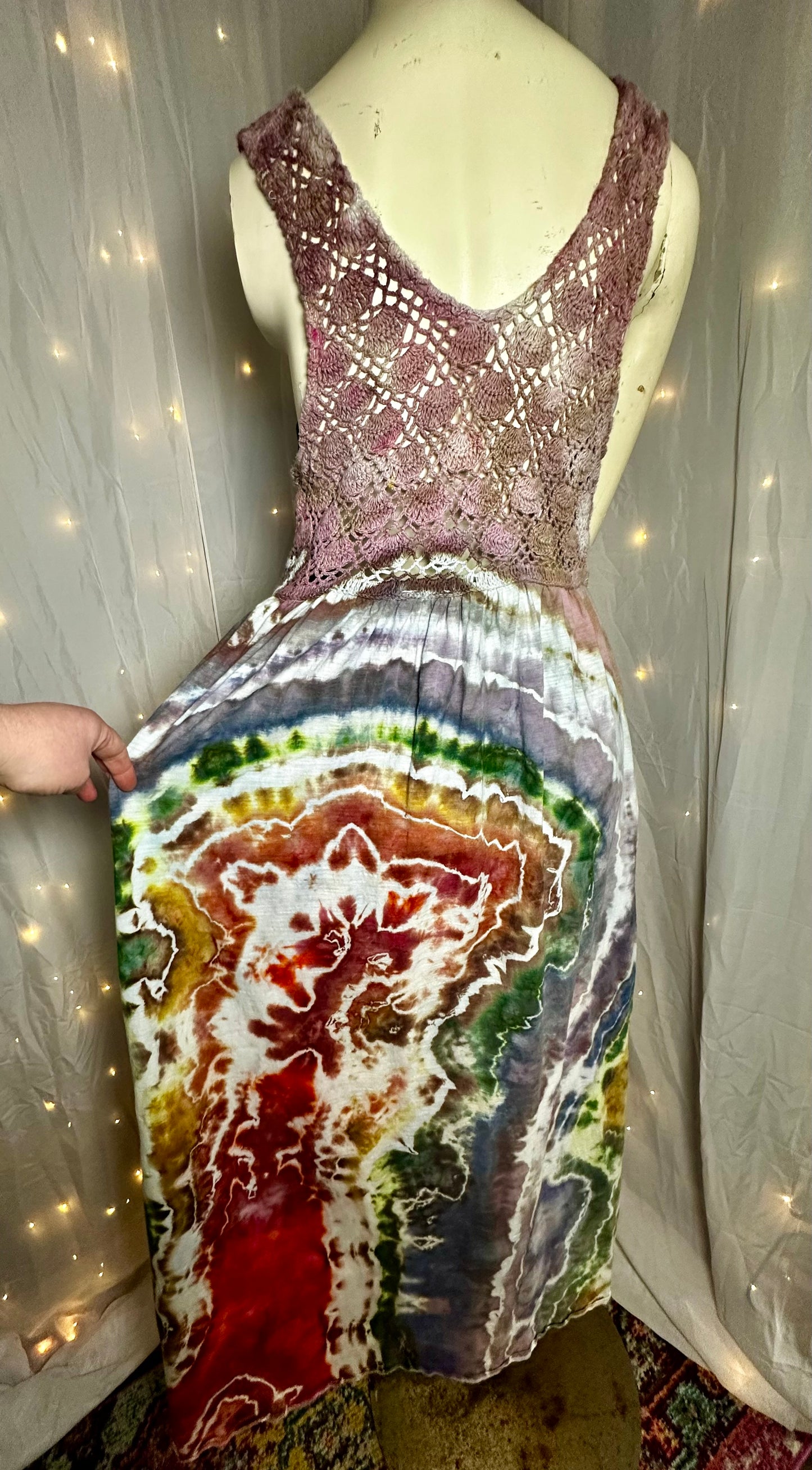 XL Rustic Rainbow Dream Maxi Dress