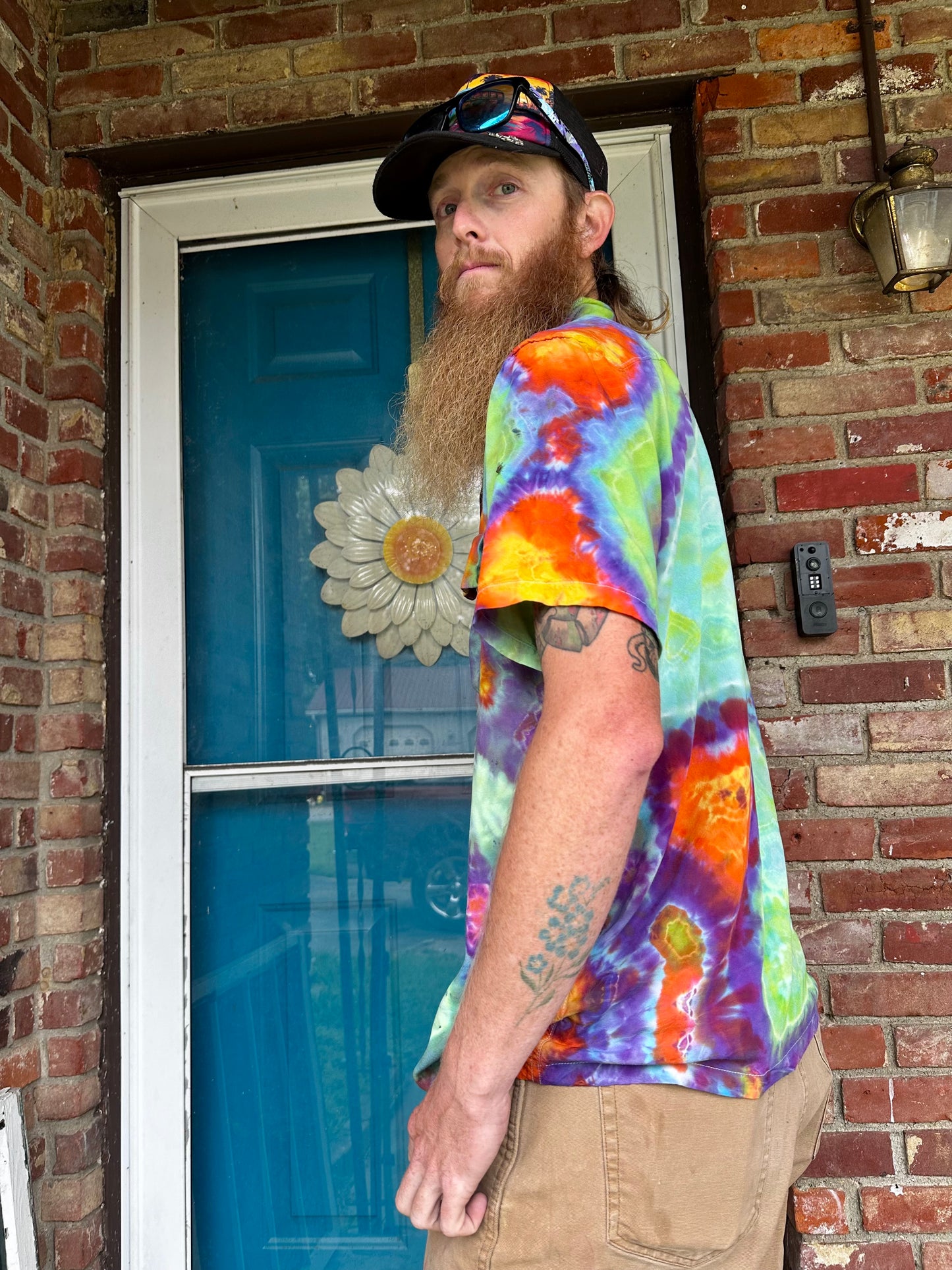 Large Tall Bioluminescent Mycelium Button-Up Shirt