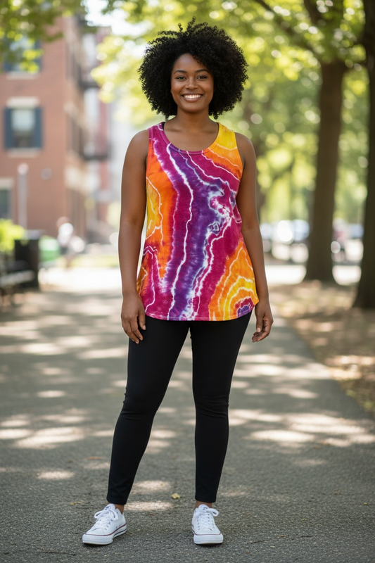 Large Sangaria Sunset Geode Tank Top