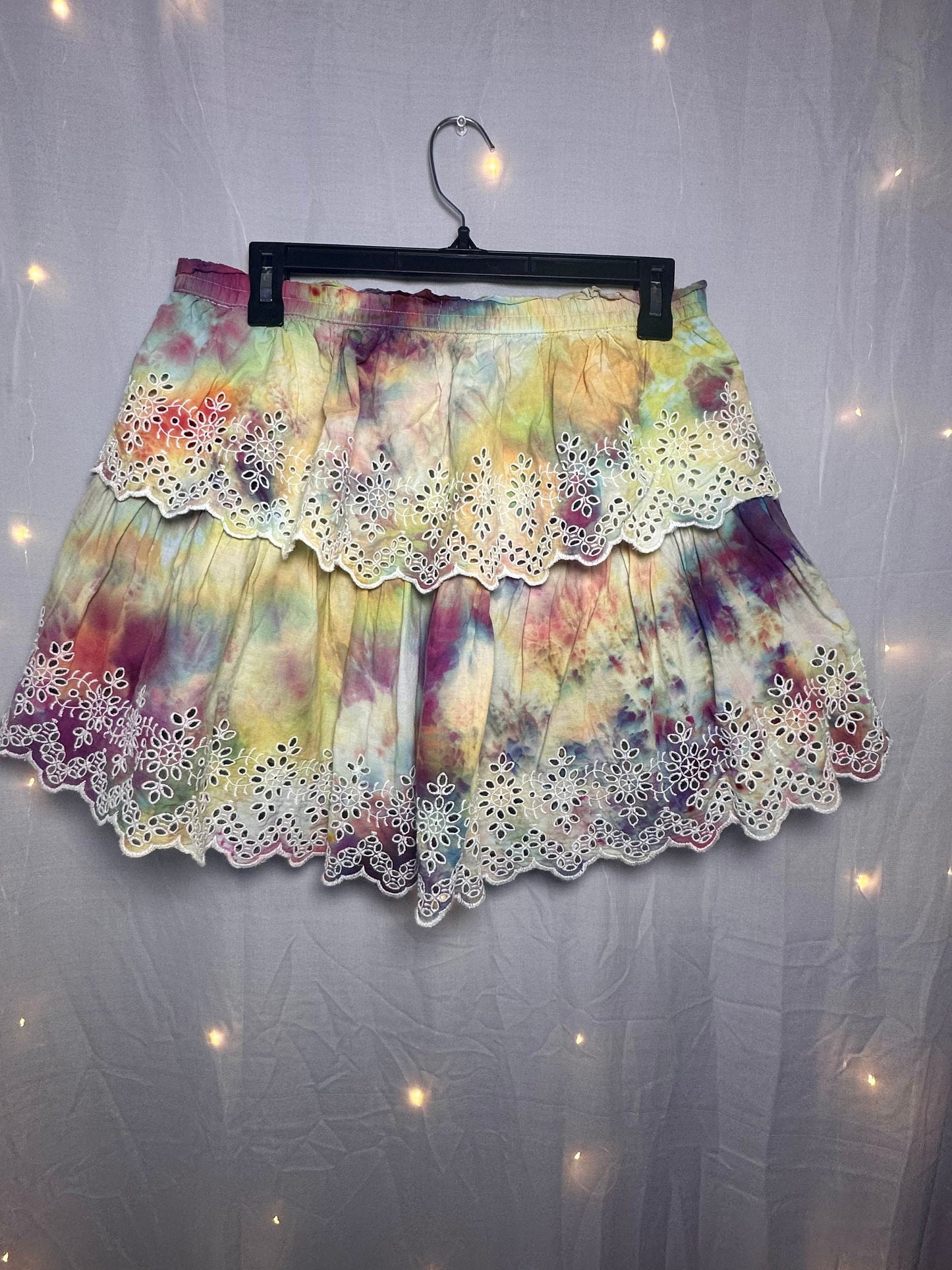 Large GAP Opal Meadow Lace Mini Skirt