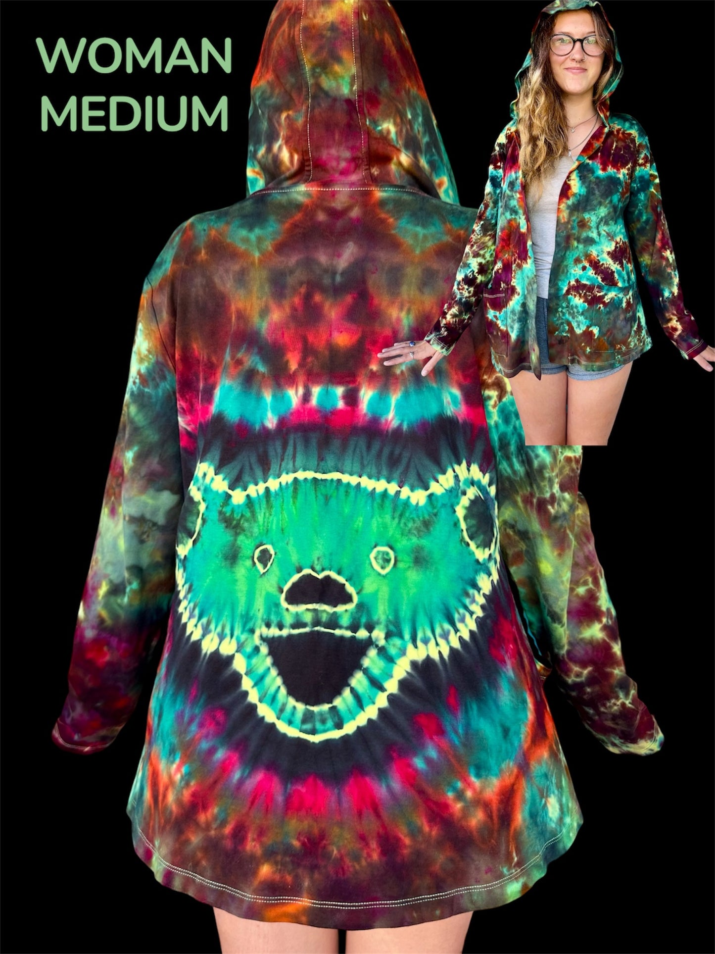 Woman’s Medium Groovin’ Bear Cardigan Jacket