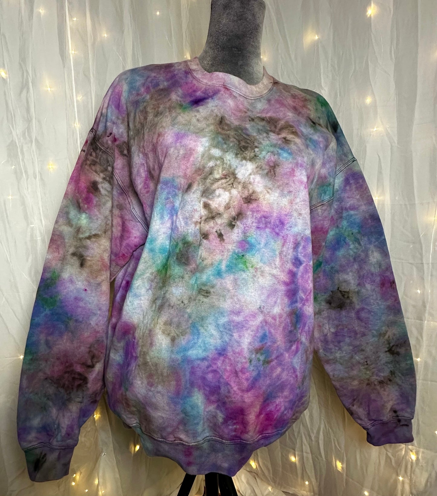 Large Galaxy Smoke Reverse Dyed Crewneck Sweatshirt