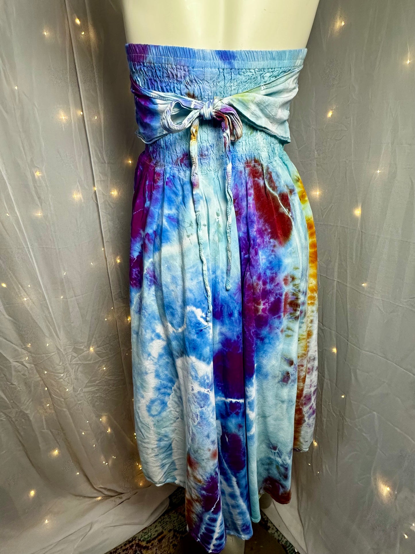 L/XL/2X Bluebell Breeze 2-for-1 Dress & Flowy Skirt