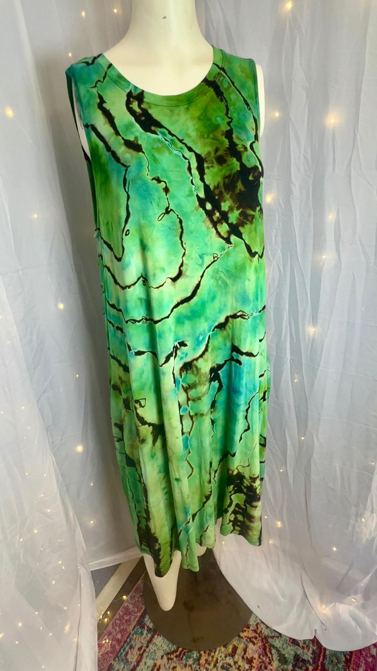 XL Emerald Geode Swing Dress