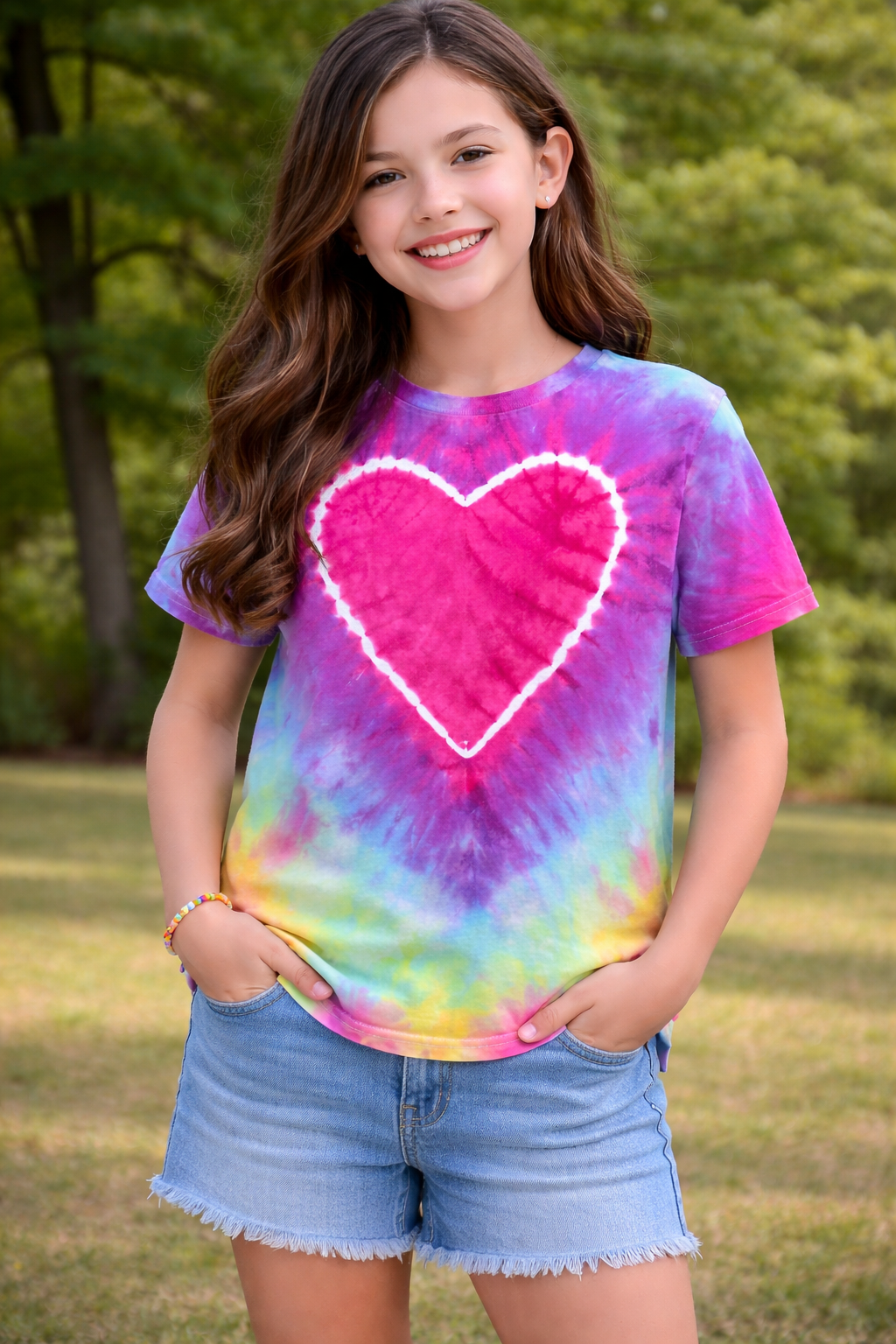 Youth Medium Dreamy Pastels Love Tee