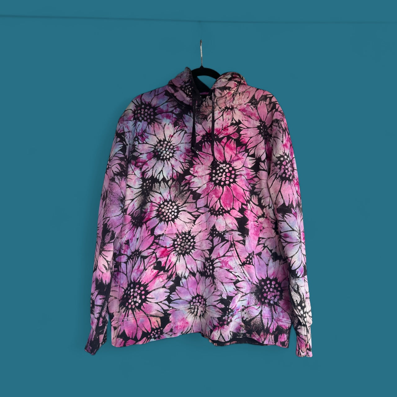 XL Sunflower Reverse Dye Hooded Sweatshirt