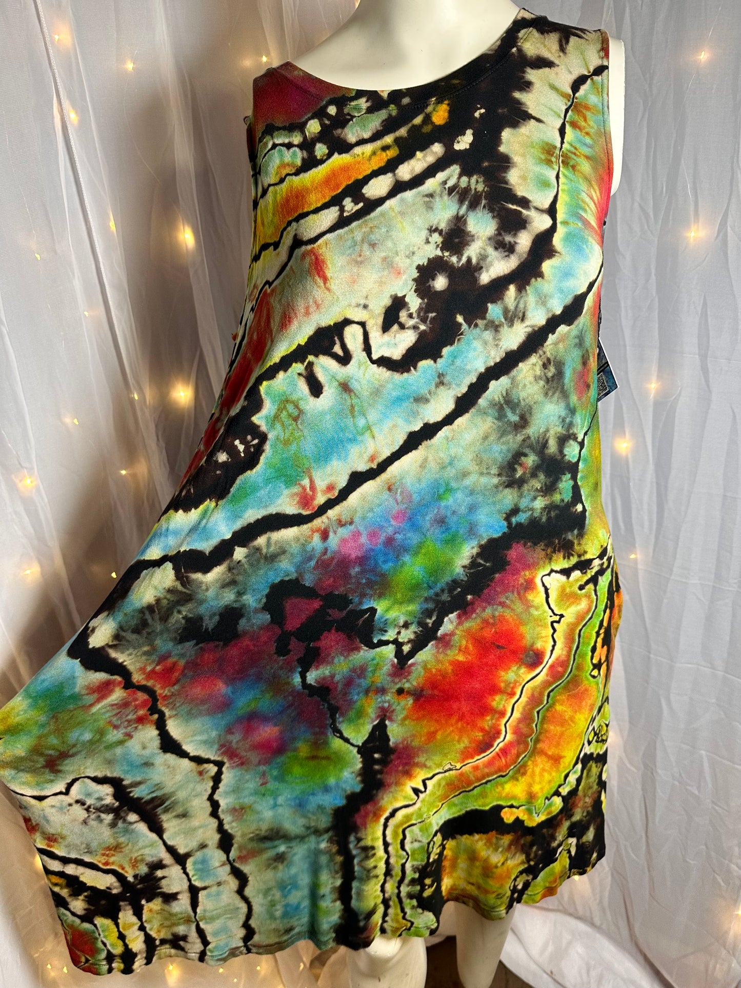 Large Molten Rainbow Swing Dress