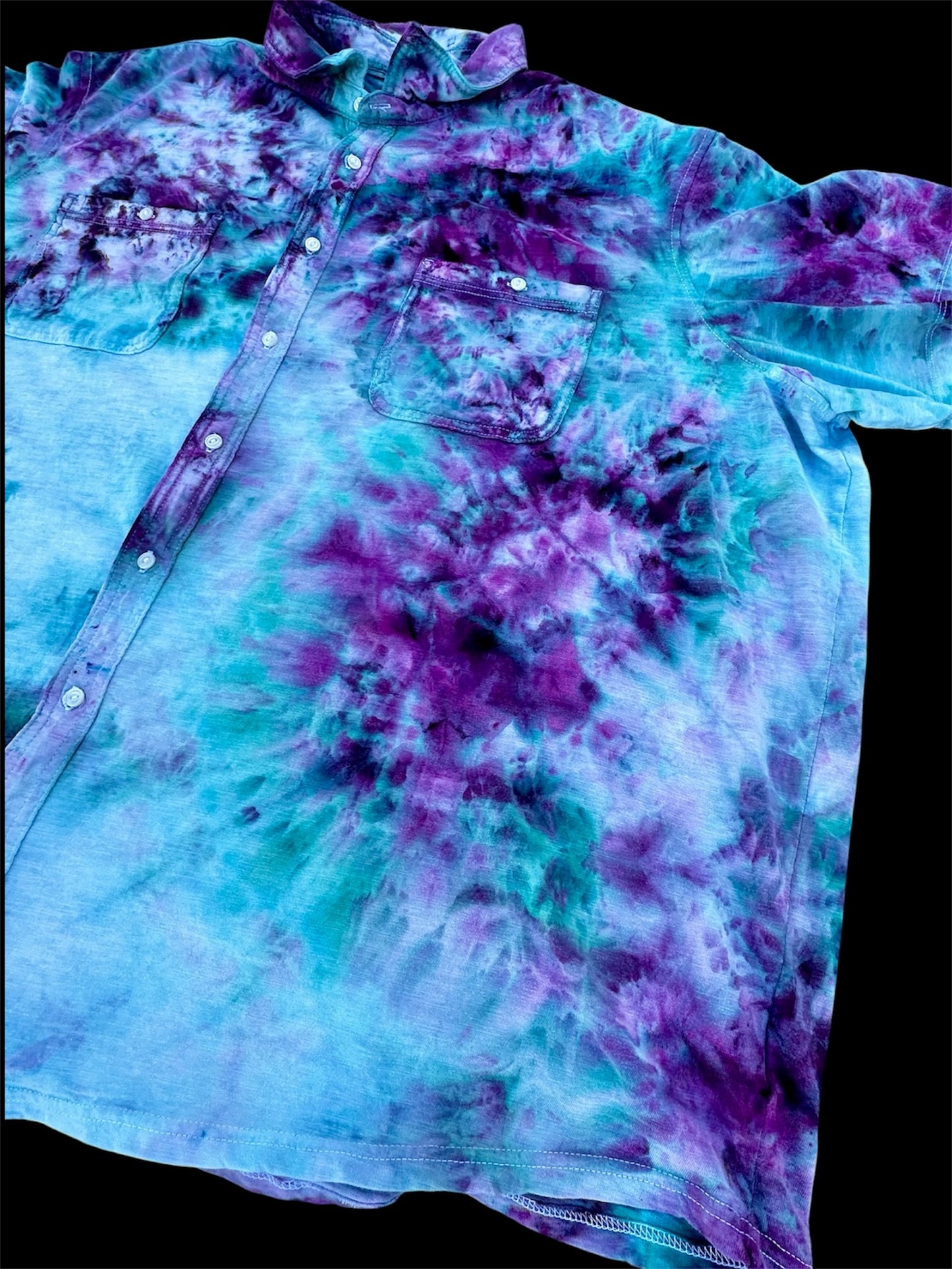 5XL Aurora Galaxy Button Down