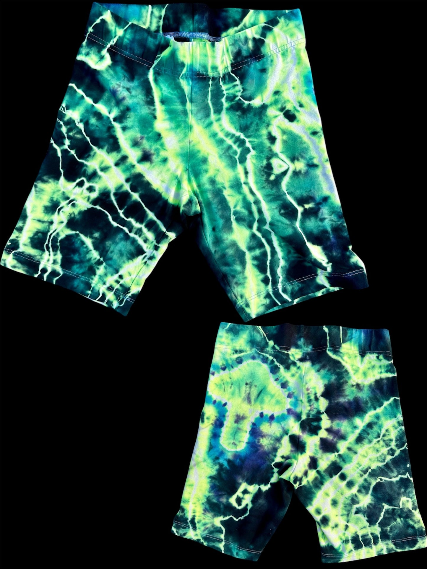 Small Neon Mycelium Biker Shorts