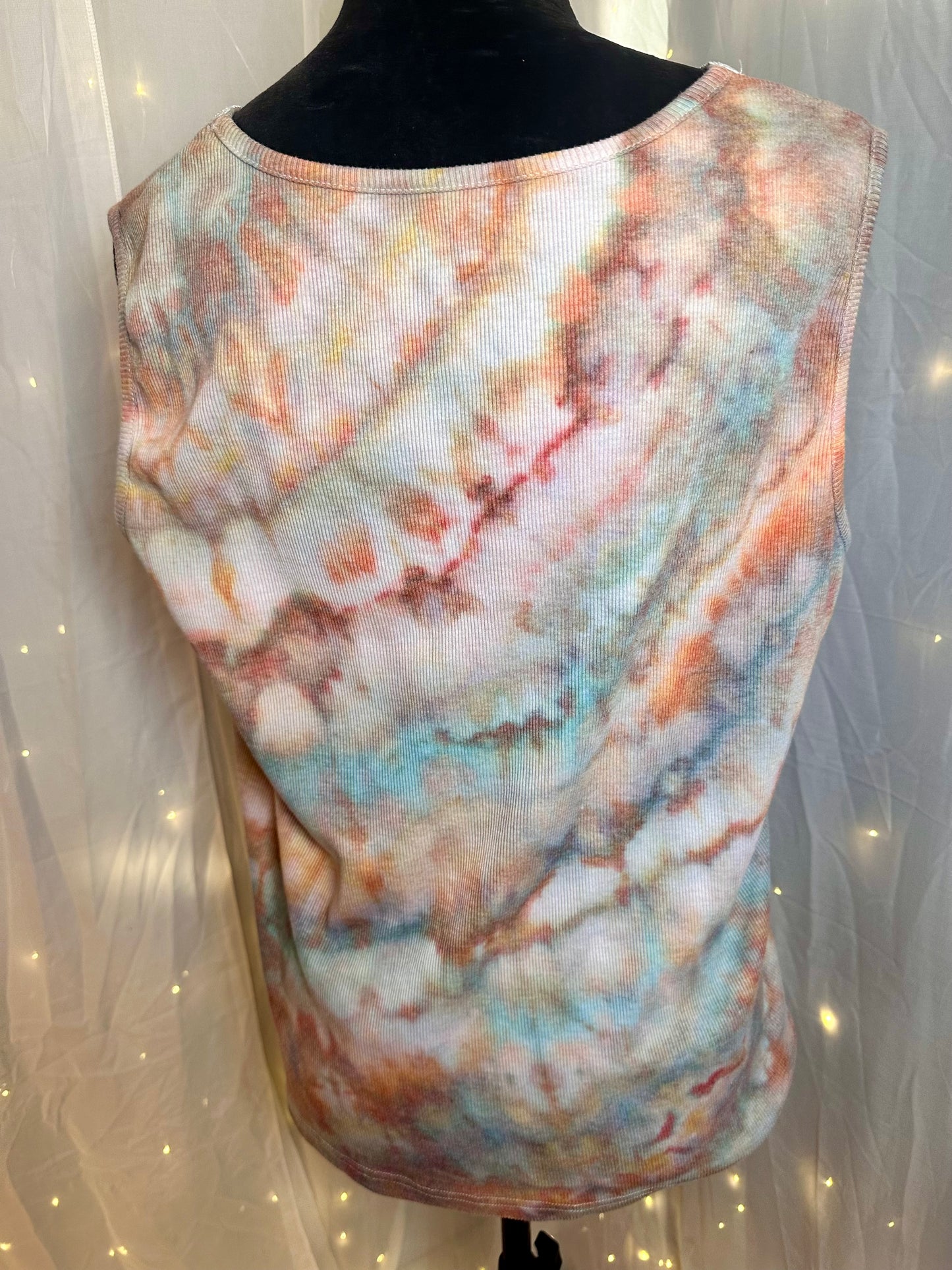 *UPCYCLED* 1X Painted Sandstone Undershirt Tank