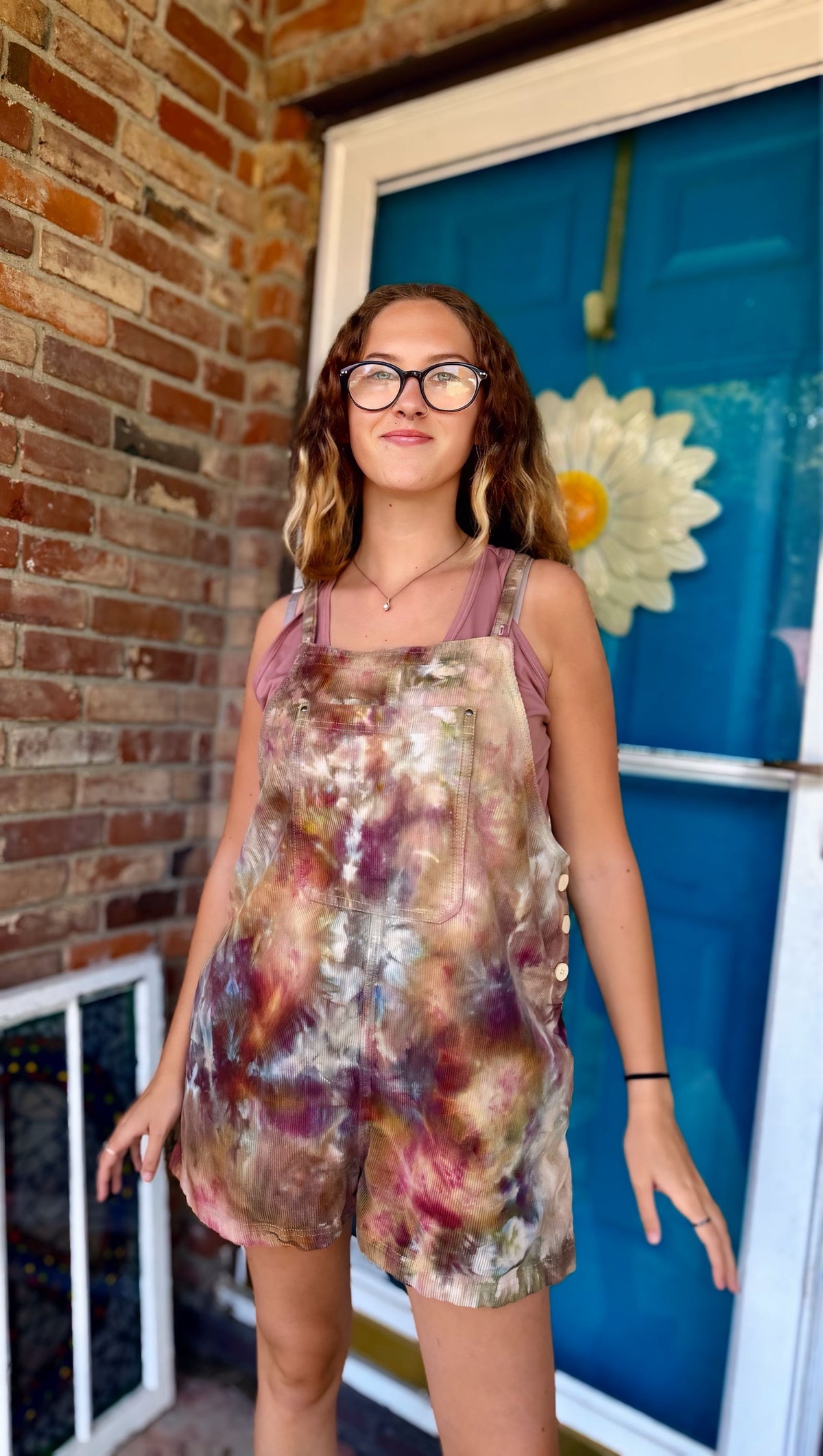 Large Earthbound Wildflower Corduroy Shortalls