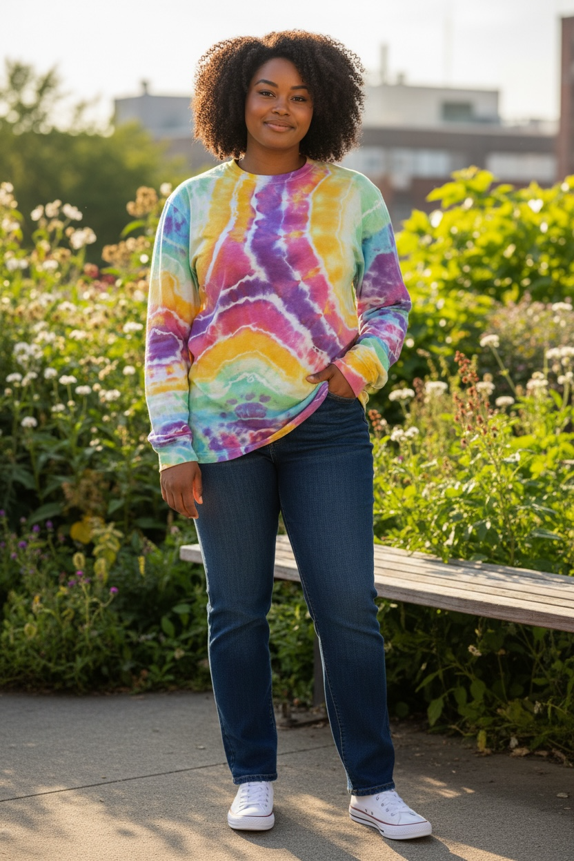 Large Cotton Candy Current Long Sleeve Tee