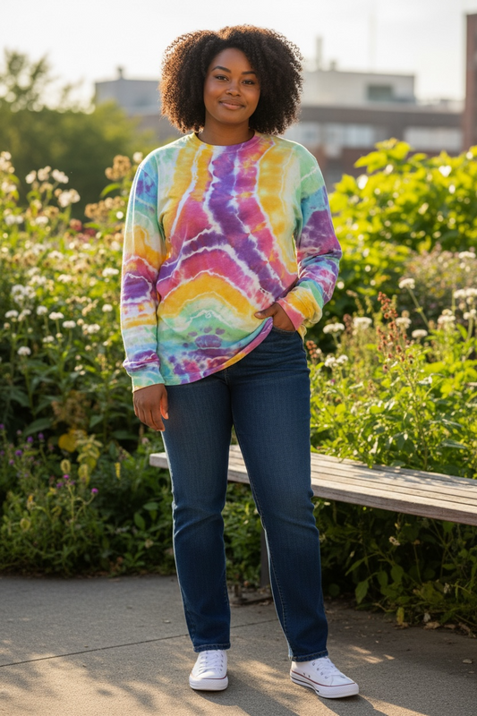 Large Cotton Candy Current Long Sleeve Tee