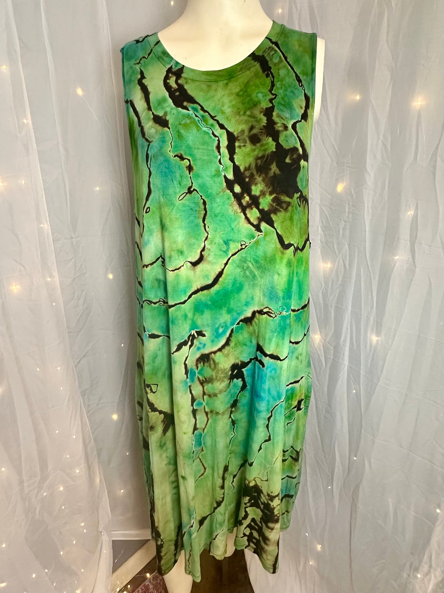 XL Emerald Geode Swing Dress