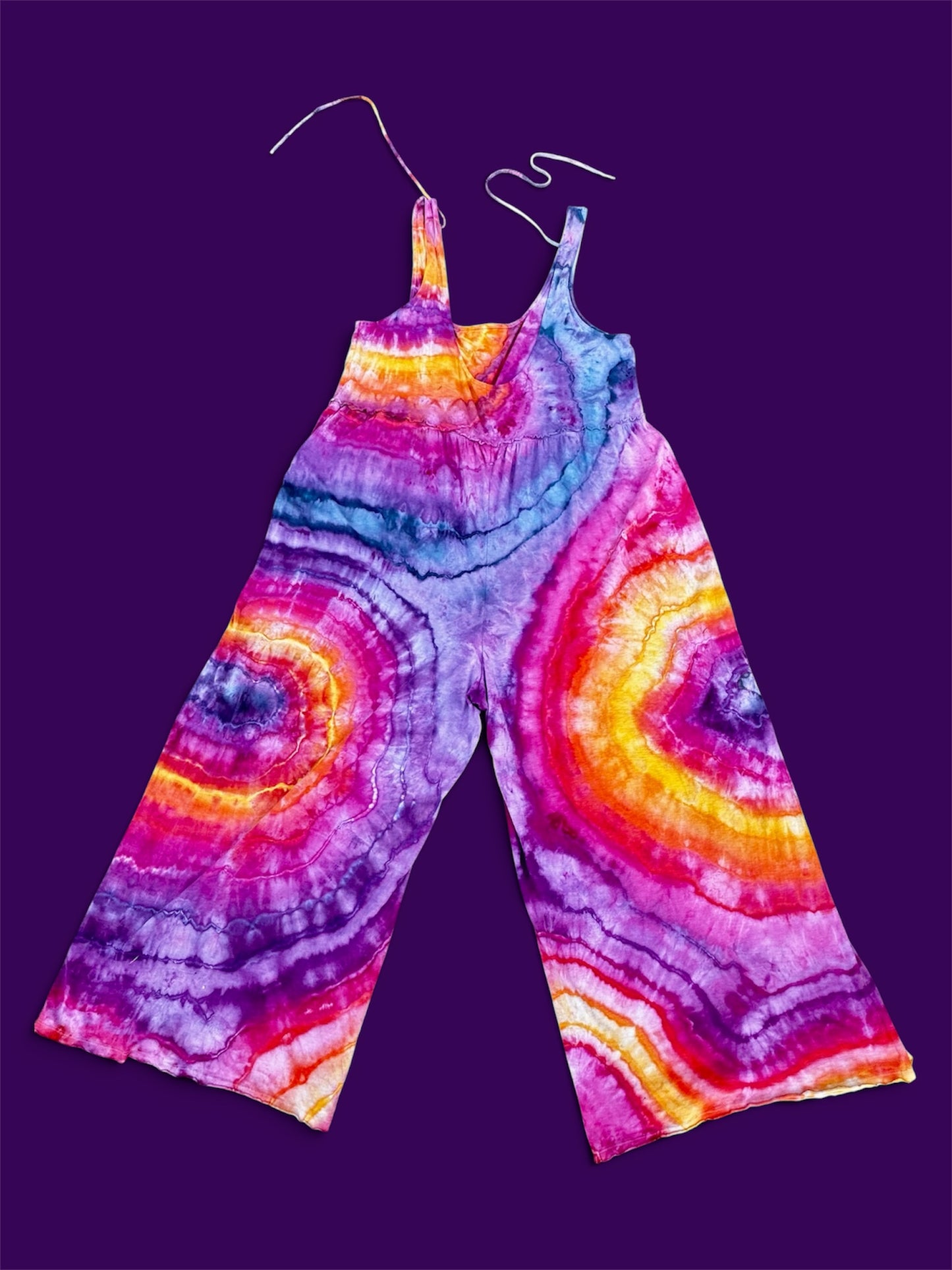 XXL Sunset Kaleidoscope Tie-Dye Wide Leg Jumper